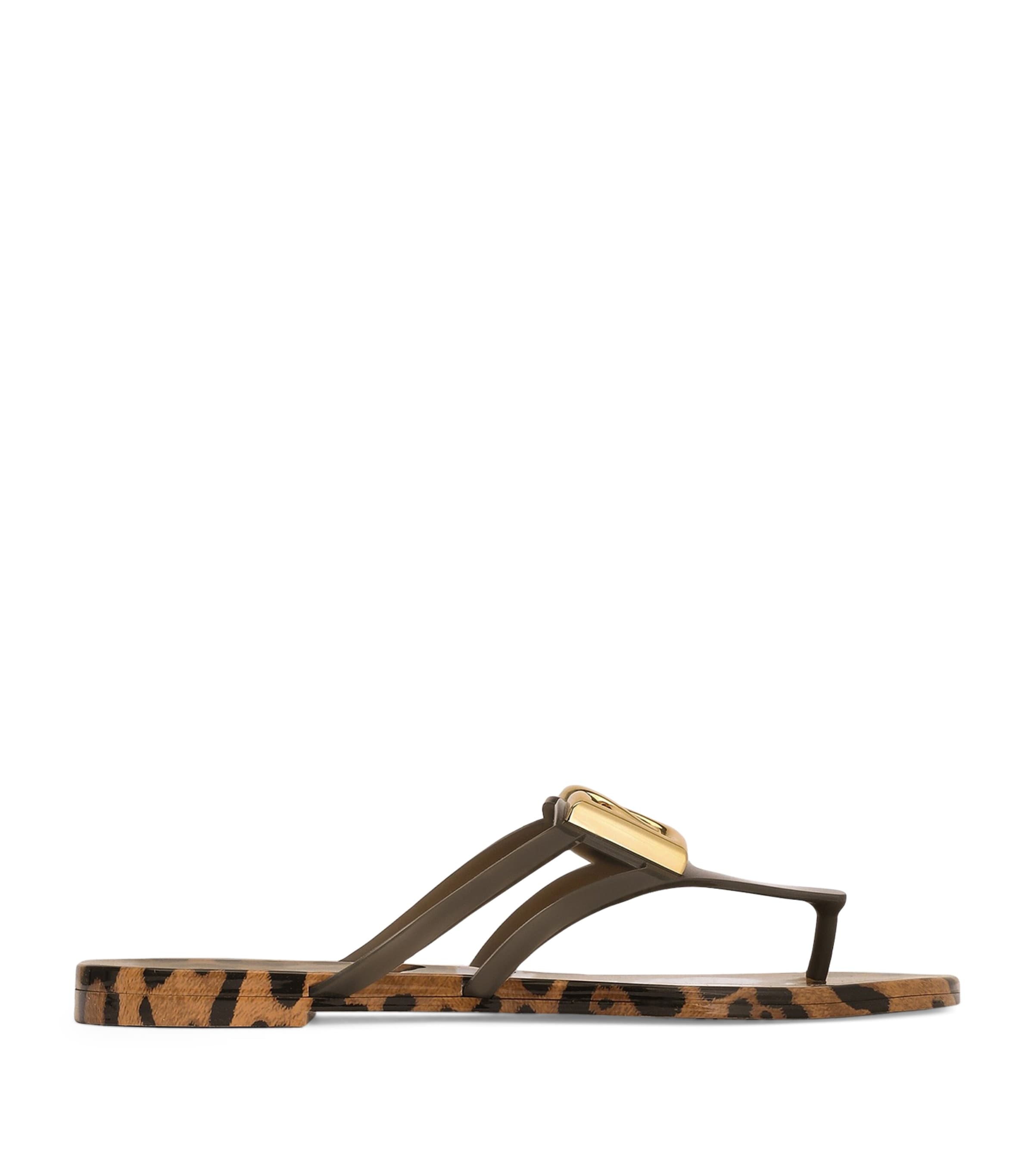 Dolce&Gabbana Logo Flip Flops Leo Image 1