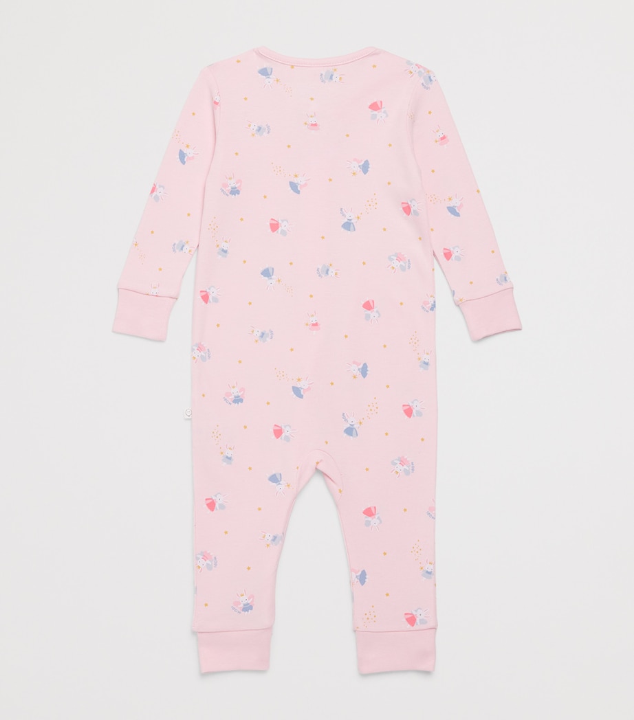 MORI Enchanted Bunny Print Clever Playsuit (0-24 Months) Pink Bunny Image 2