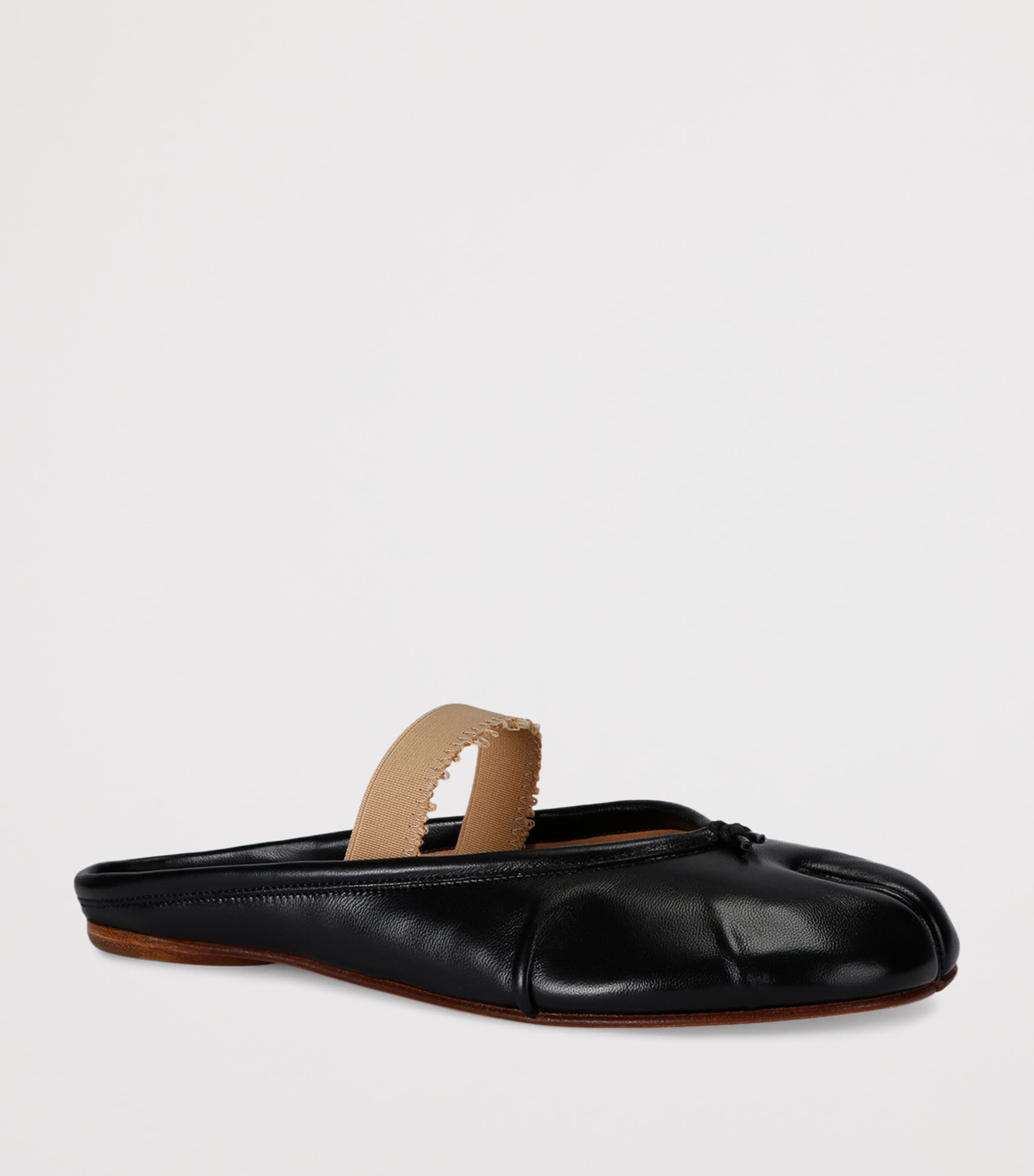 Maison Margiela Leather Tabi Ballerina Mules | Harrods US