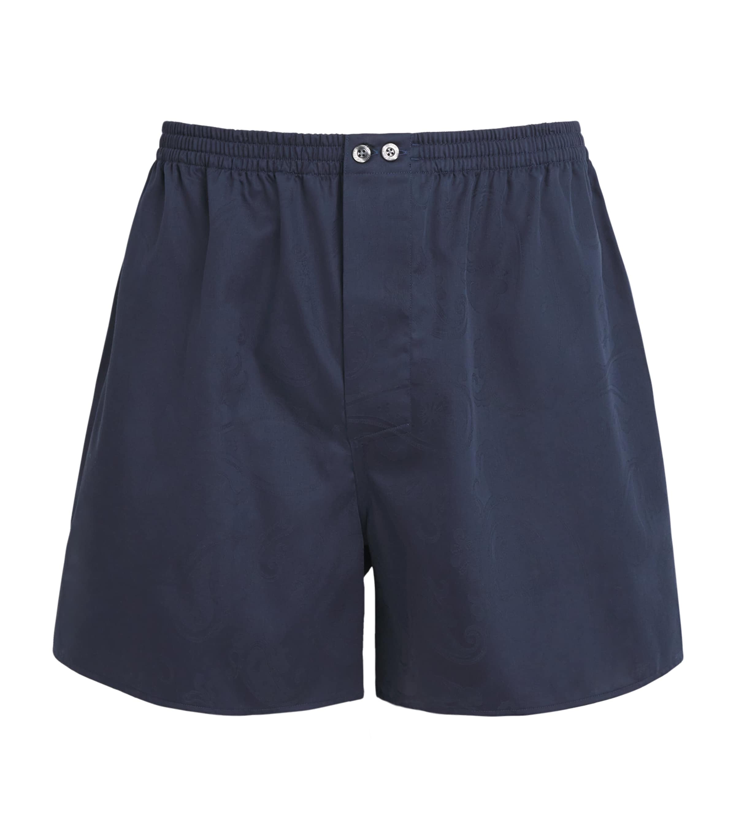 Zimmerli Cotton Jacquard Boxers In Blue