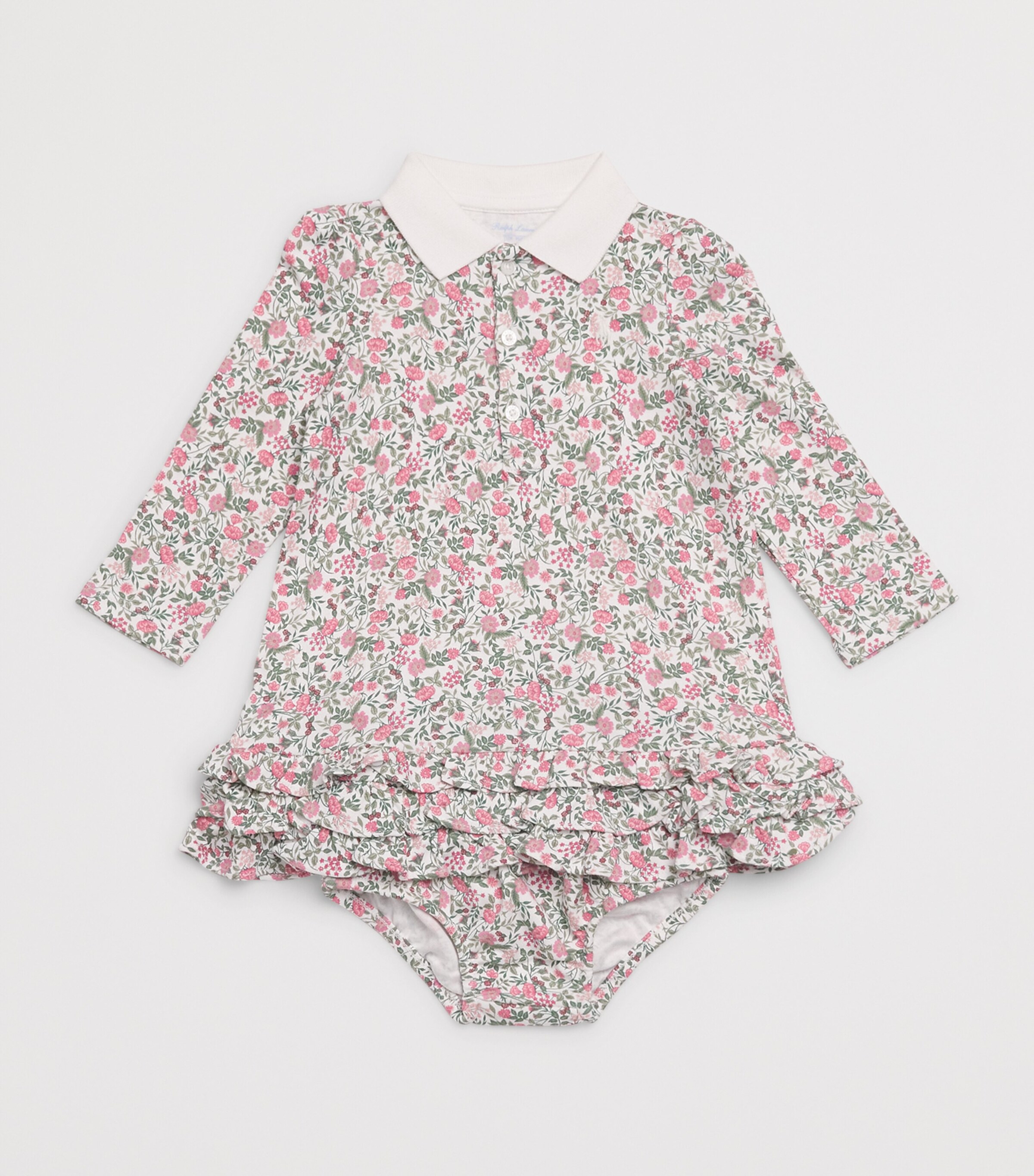 Ralph Lauren Kids Cotton Floral Dress and Bloomers Set (3-24 Months) Image 3