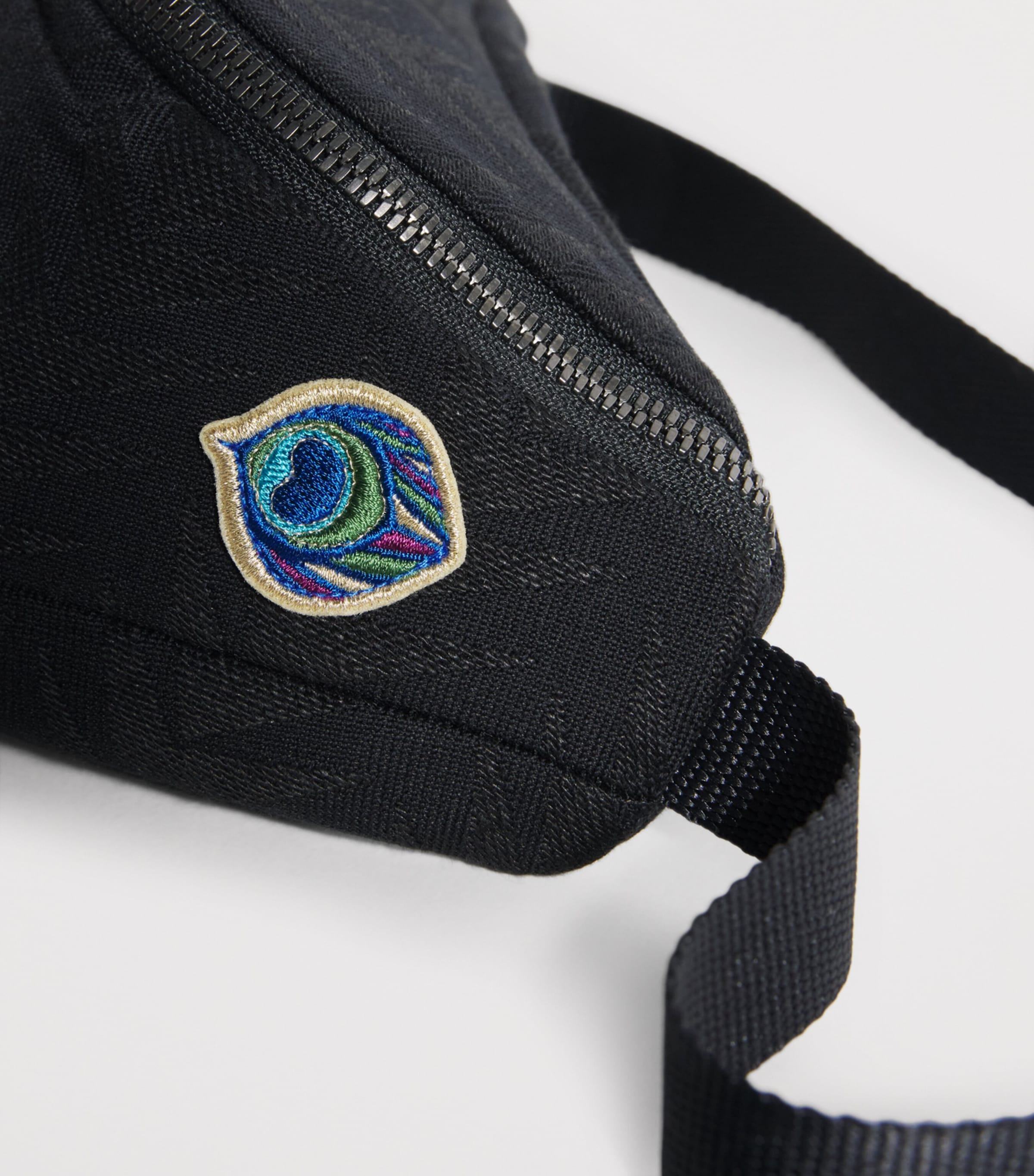 Cotton-Blend Arrow Magic Belt Bag BLACK Image 3