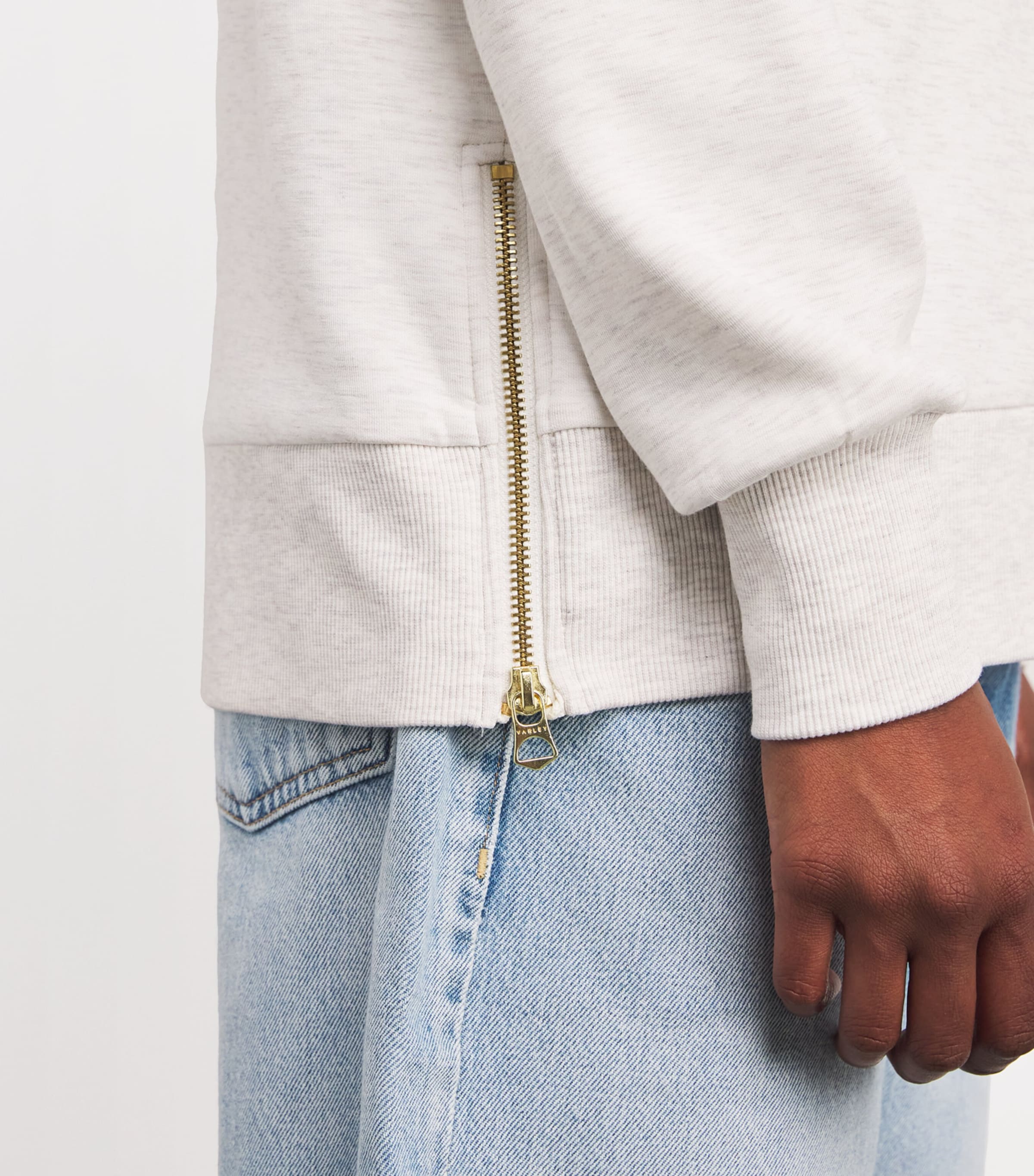 DoubleSoft Gabriella Sweatshirt IVORY/MARL Image 6