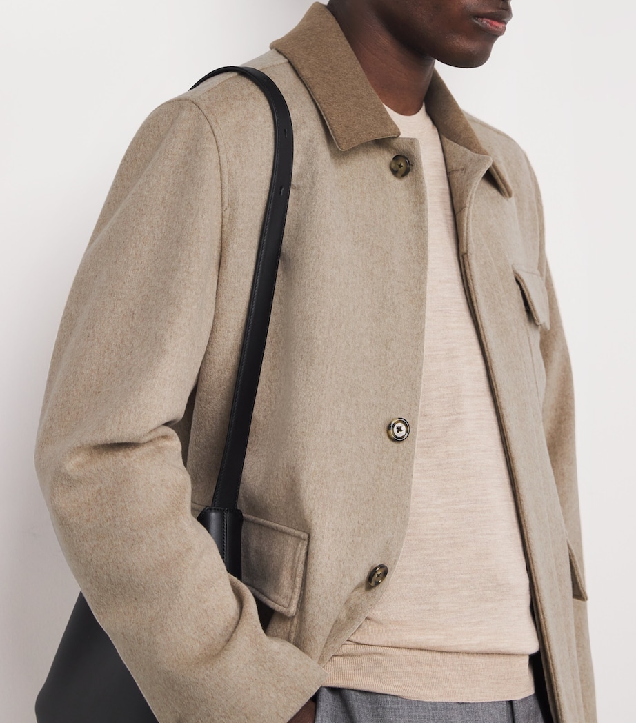 Virgin Wool Field Jacket 200 BROWN Image 6