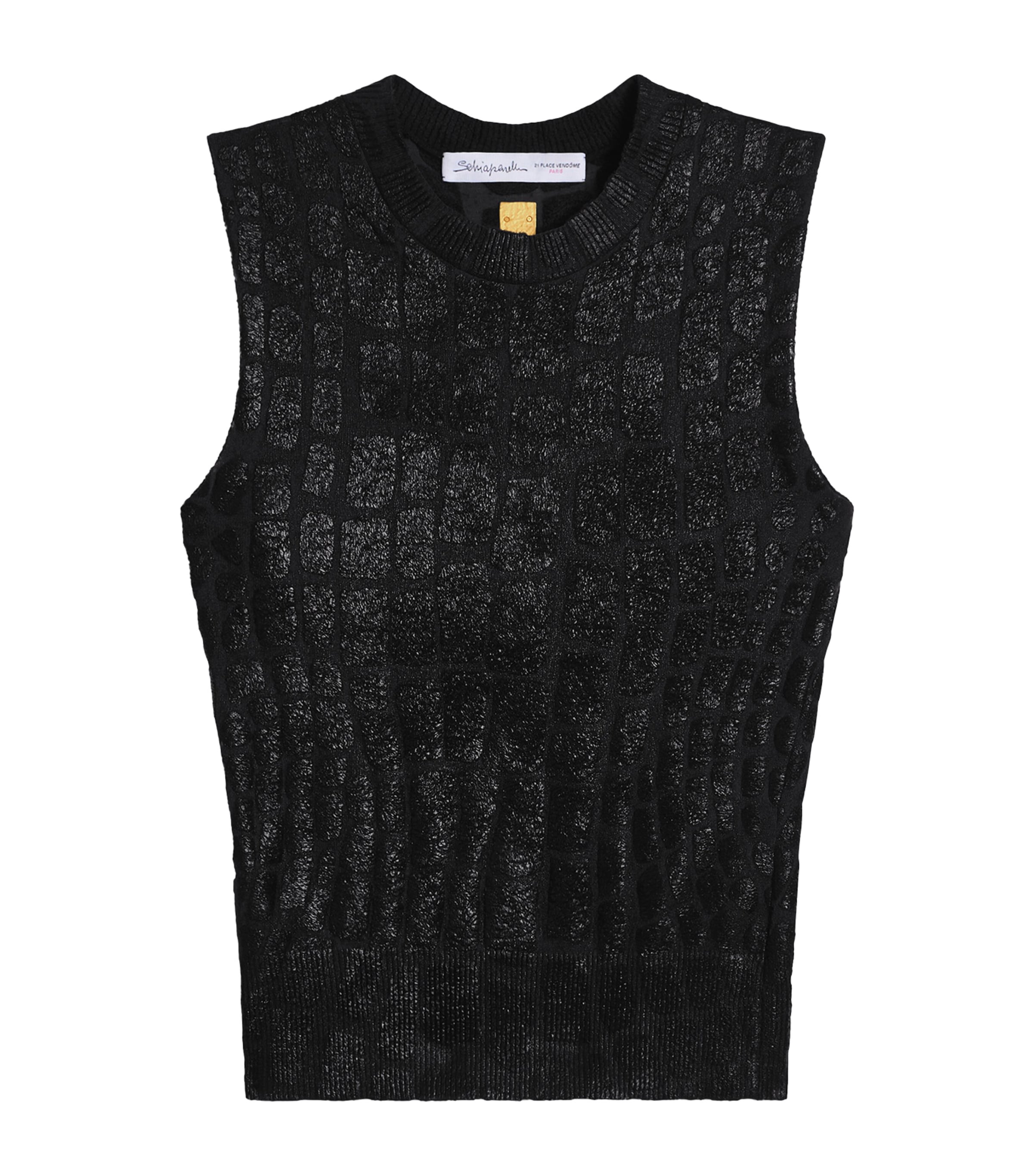Schiaparelli Womens Trompe-l'Oeil Sweater Vest Black Image 1