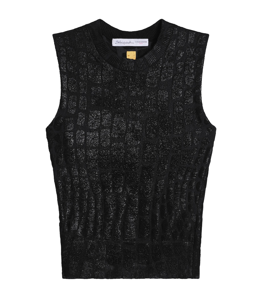 Schiaparelli Womens Trompe-l'Oeil Sweater Vest Black Image 1