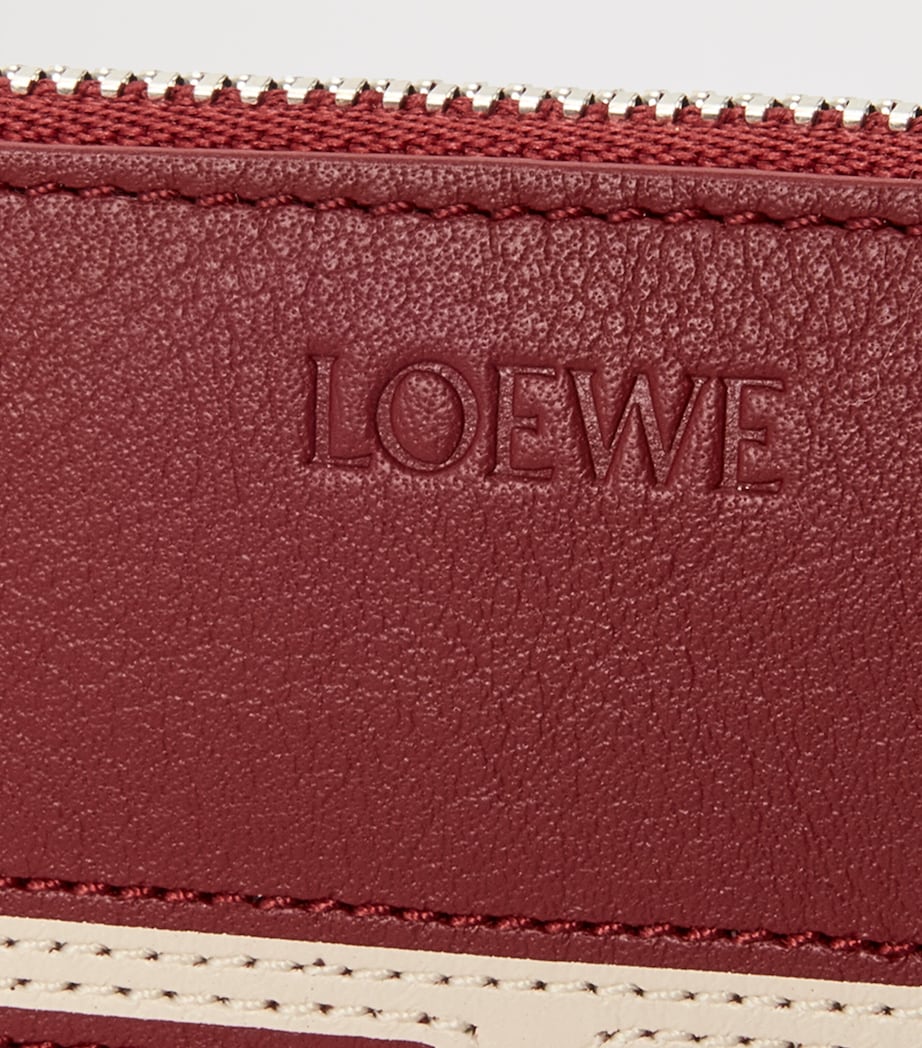 Leather Brick Card Holder BURNT RED Image 4