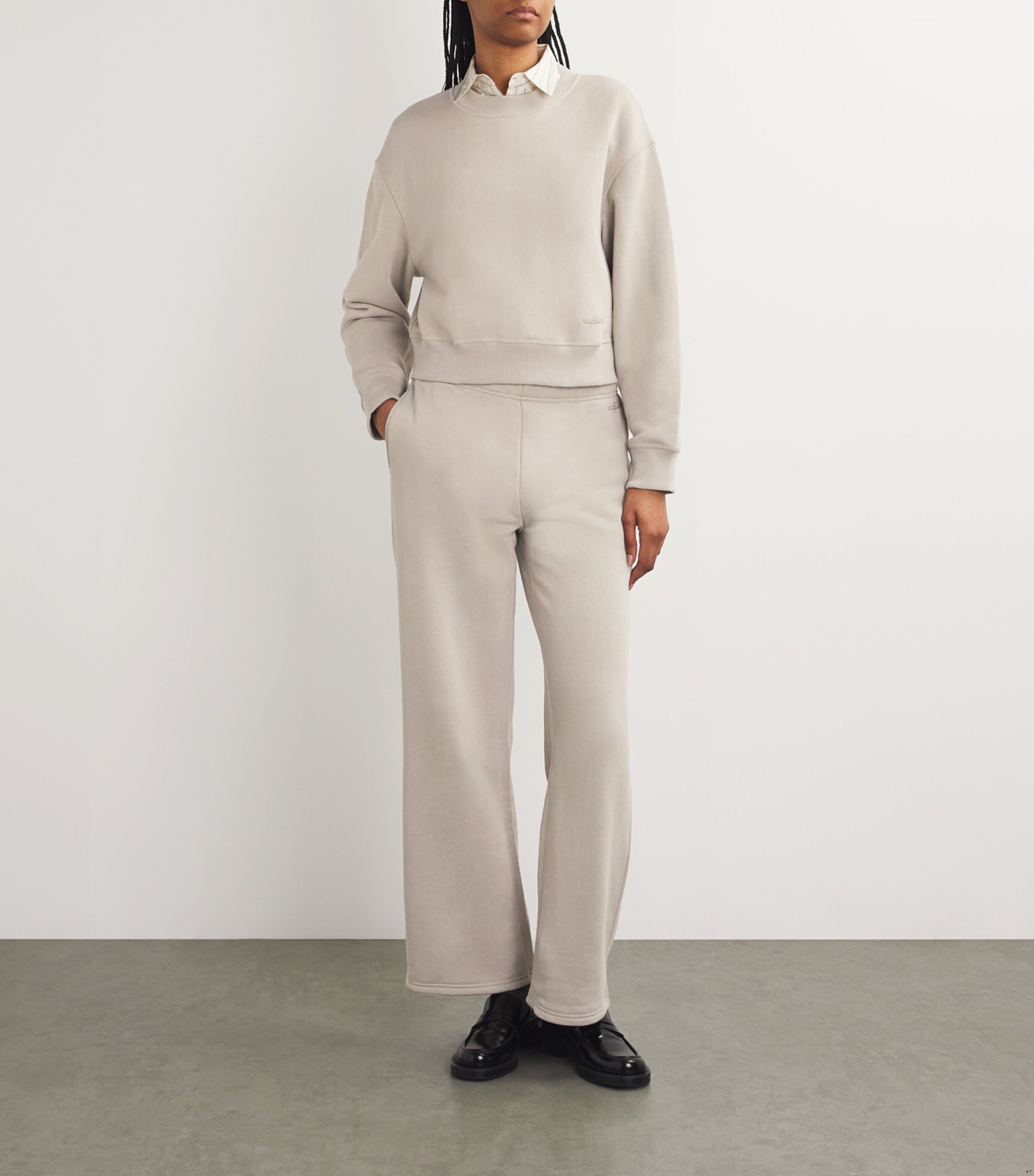 Terry Cloth Cropped Sweatshirt FOSSIL Image 2