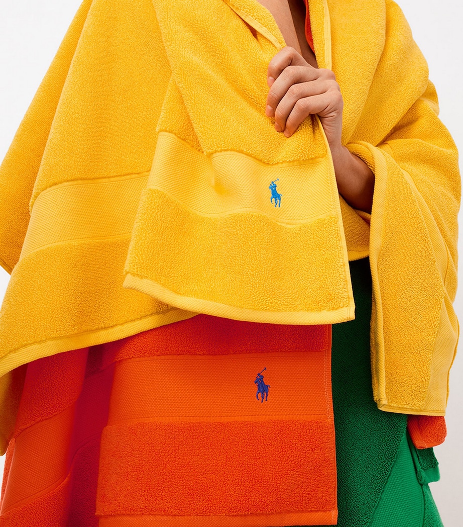 Polo Player Guest Towel (40cm x 75cm) YELLOW Image 4