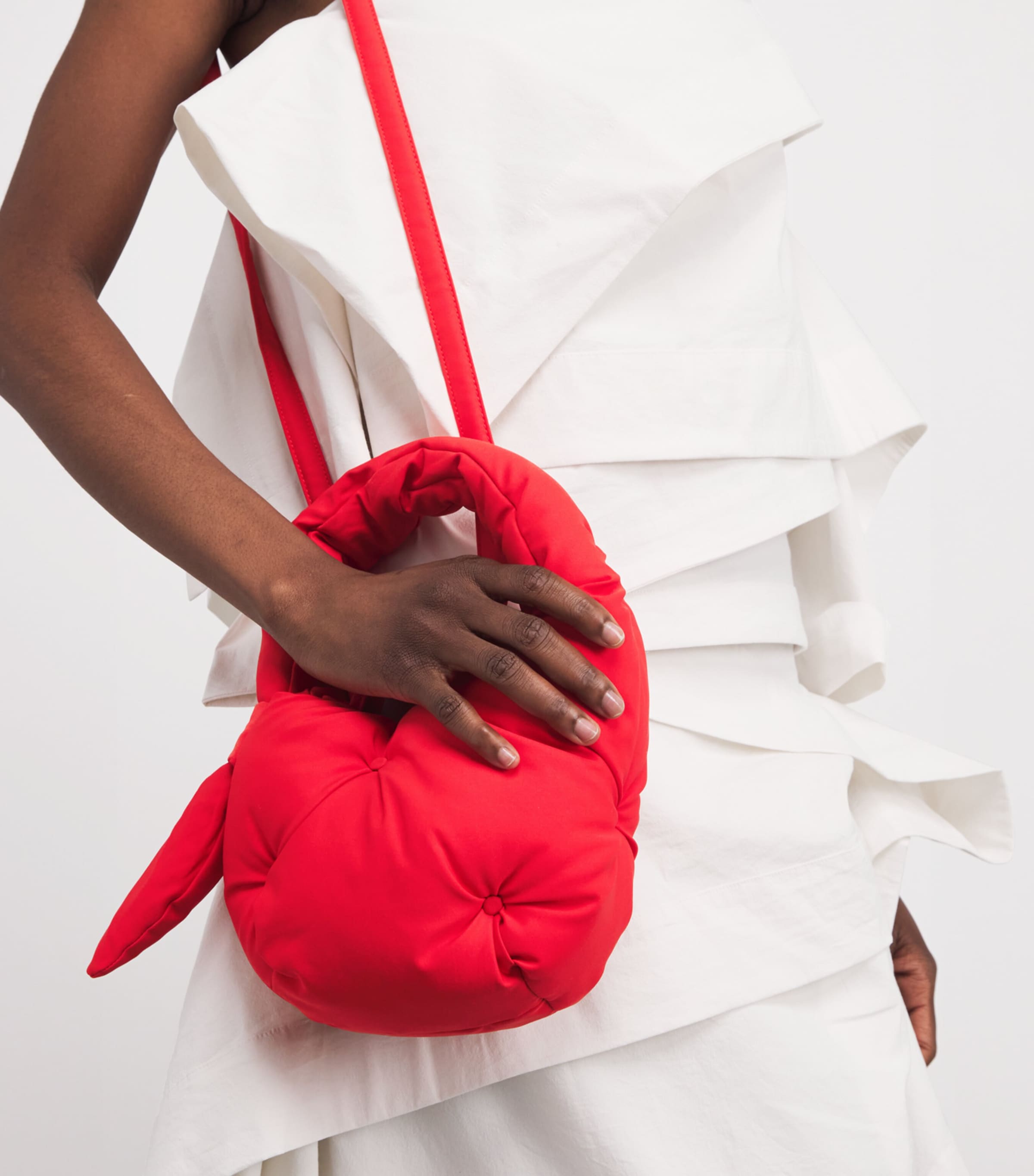 Pumped Top-Handle Bag RED Image 5