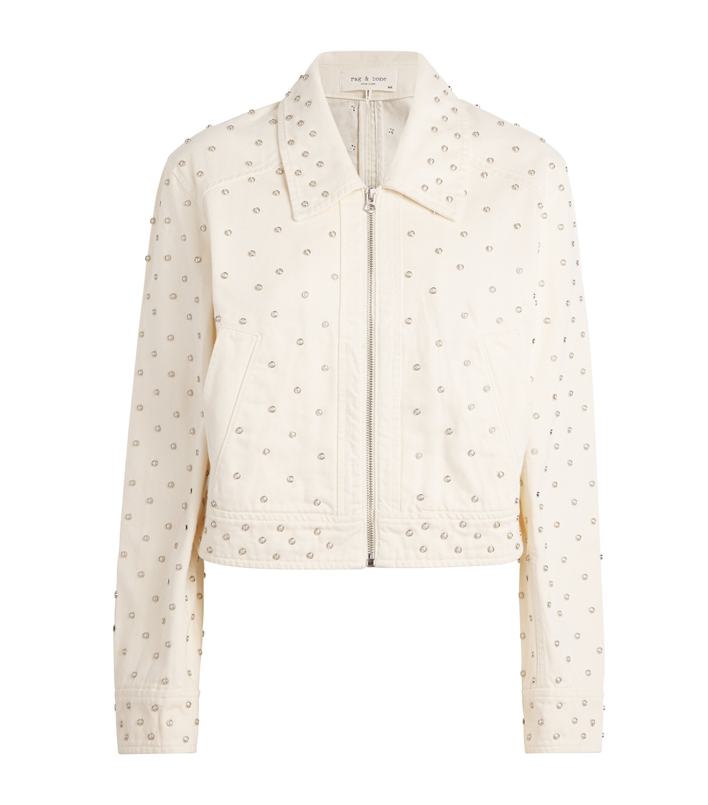 Studded Anya Denim Jacket ECRUPEARL Image 1