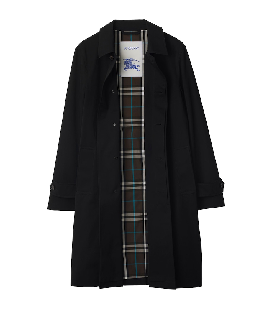 Cotton Gabardine Car Coat BLACK Image 5