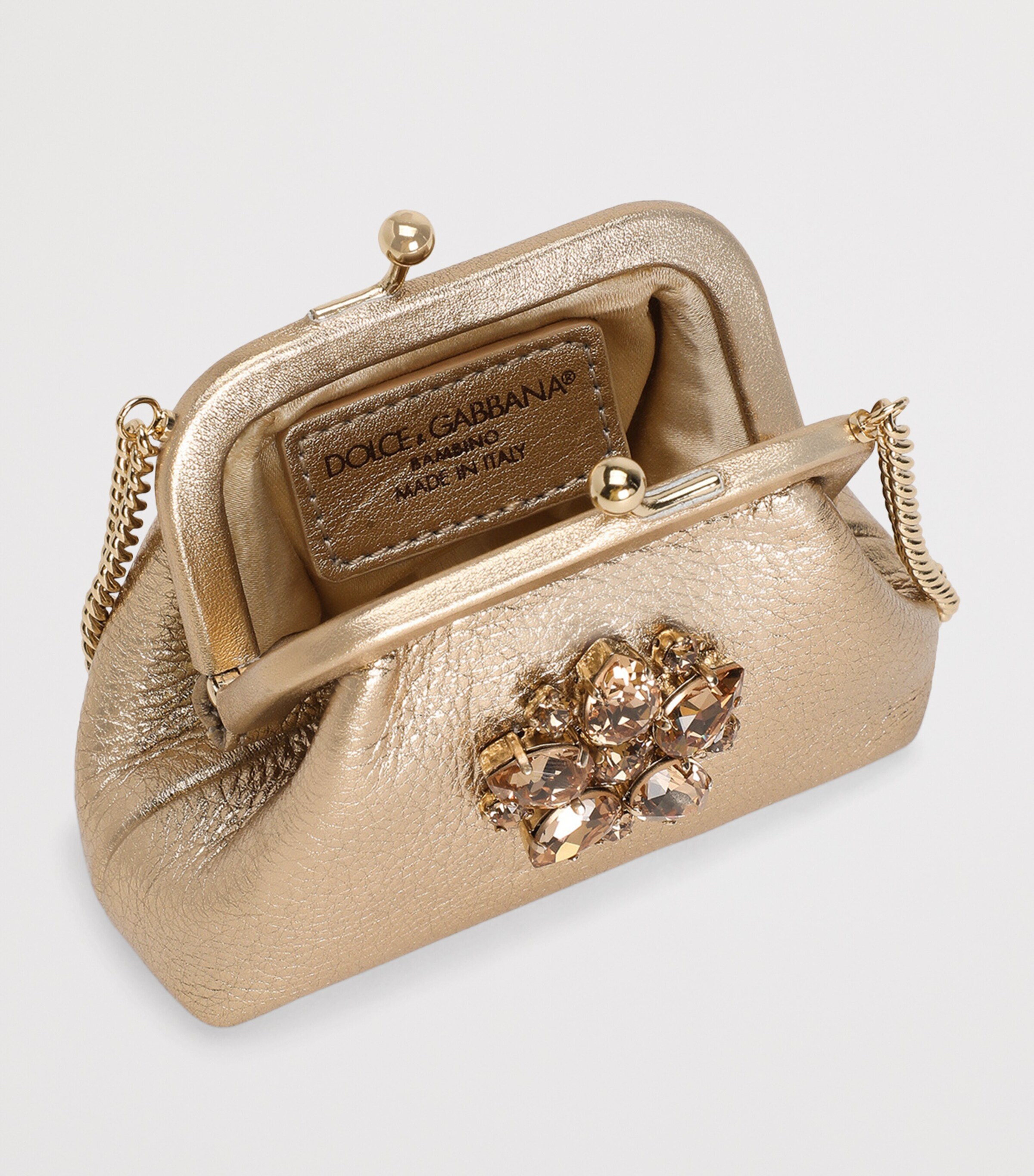 Dolce&Gabbana Kids Crystal-Embellished Clutch Bag Image 4