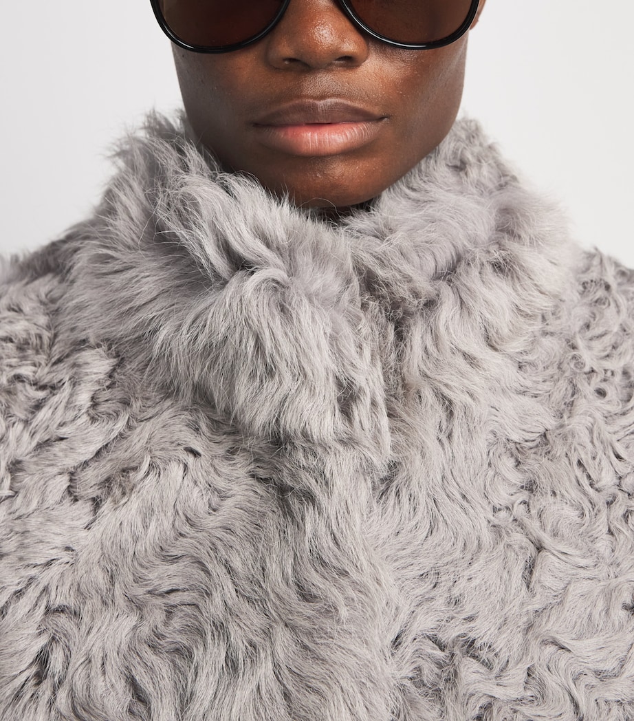 Source Unknown Womens Shearling Lyn Coat Gy Image 3