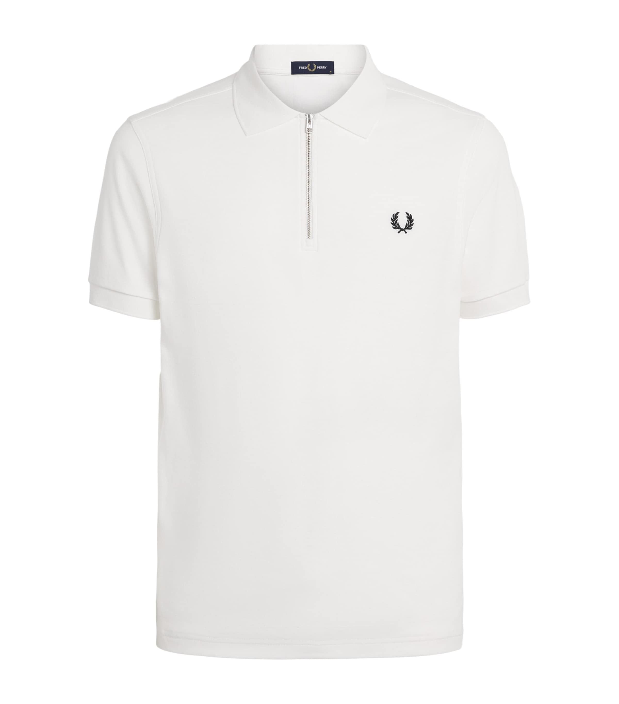 Fred Perry Mens Cotton Piqué Polo Shirt Snow White Image 1