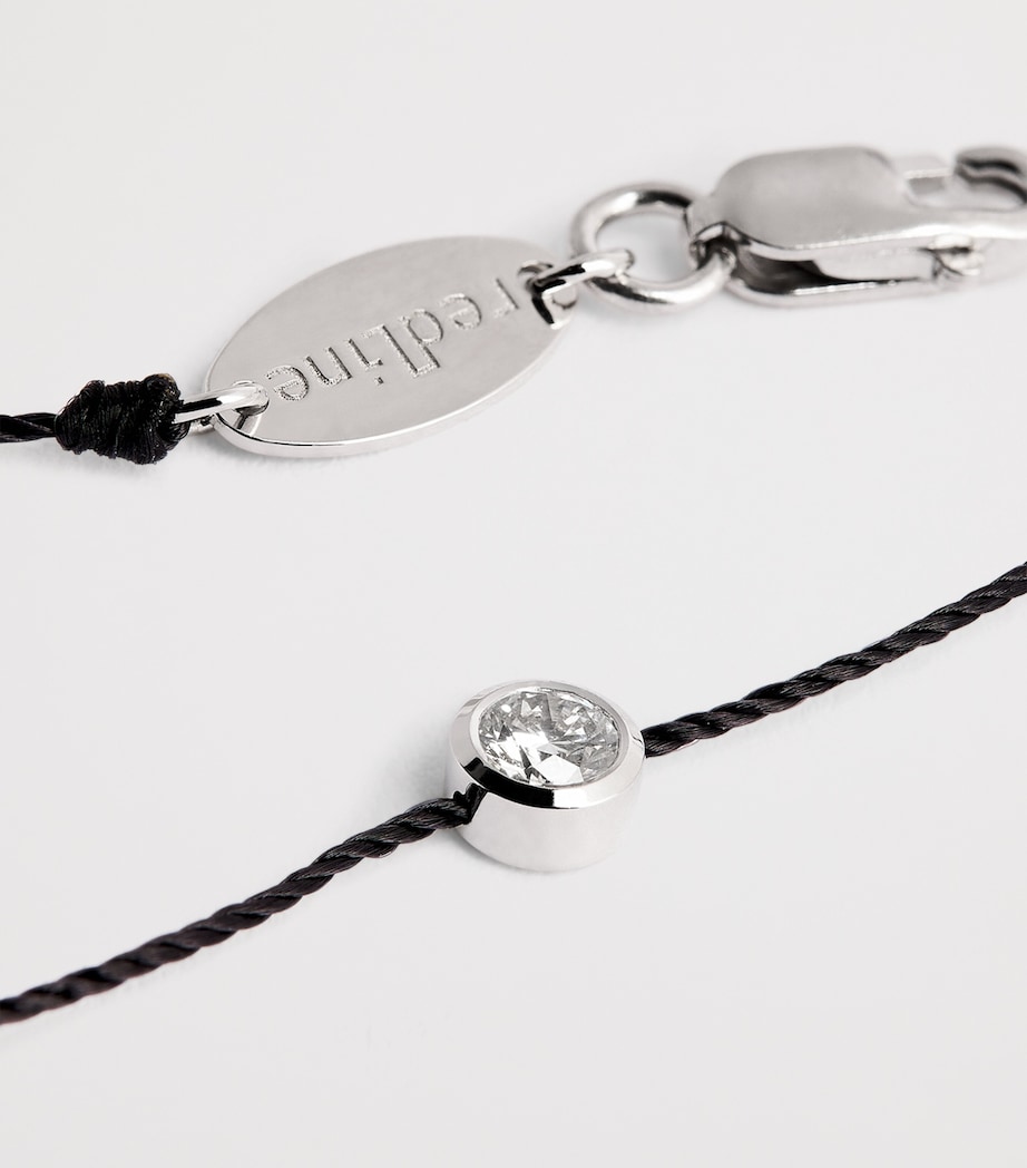 White Gold and Diamond Pure Bracelet BLACK Image 4