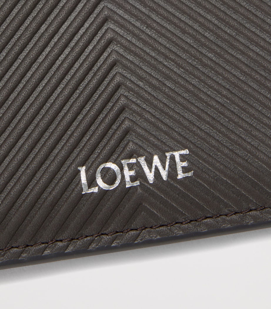 Leather Chevron Card Holder DARK GREY Image 4