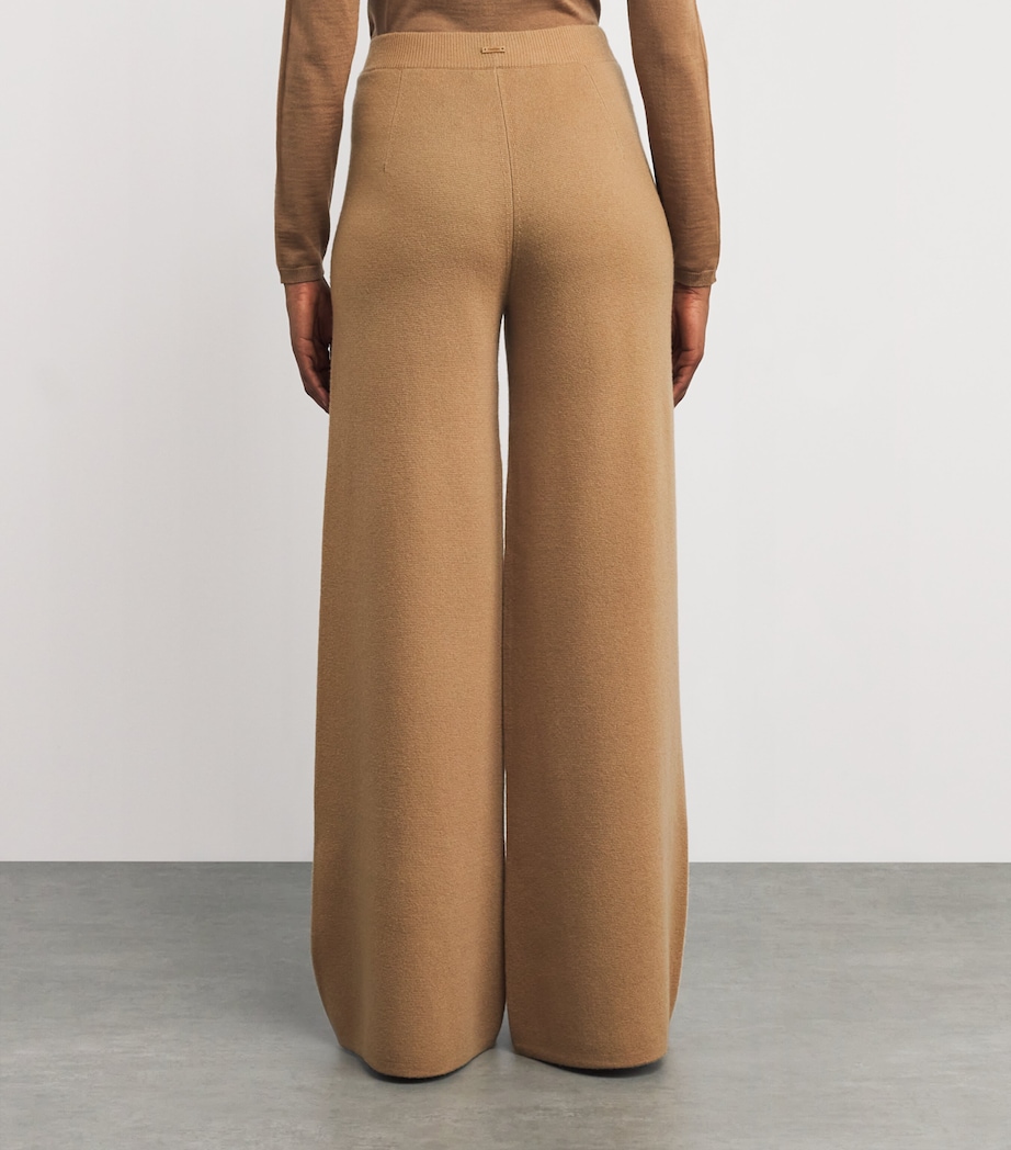 Wool-Cashmere Wide-Leg Trousers CAMEL Image 4