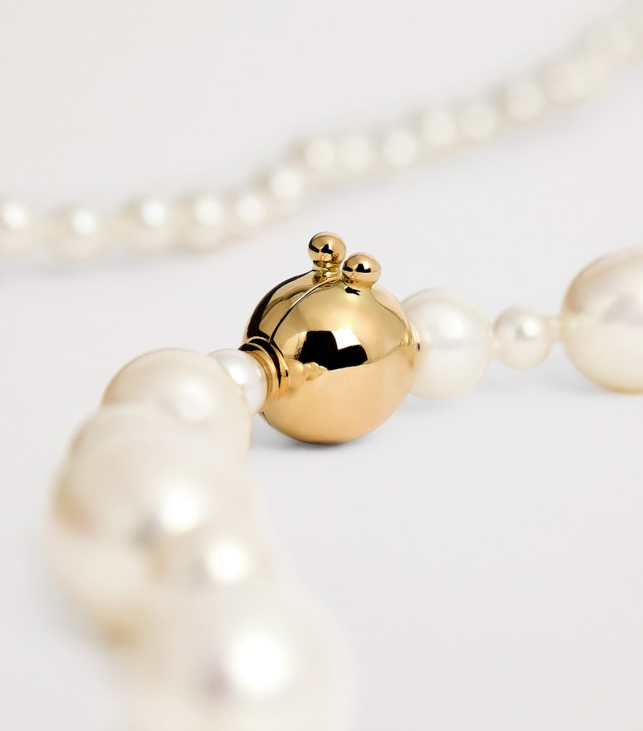 Yellow Gold and Pearl Peggy Necklace YELLOW GOLD Image 4