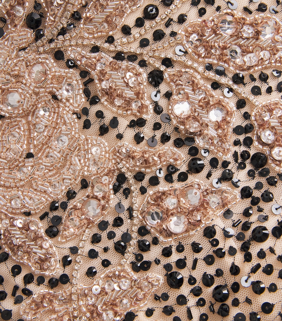 GEORGES HOBEIKA Womens Embellished Gown Nomad Beige Image 6
