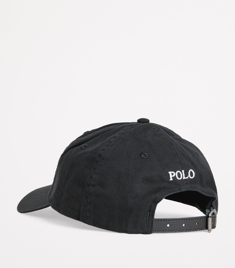 Polo Ralph Lauren Cotton Big Polo Pony Cap Black Image 3