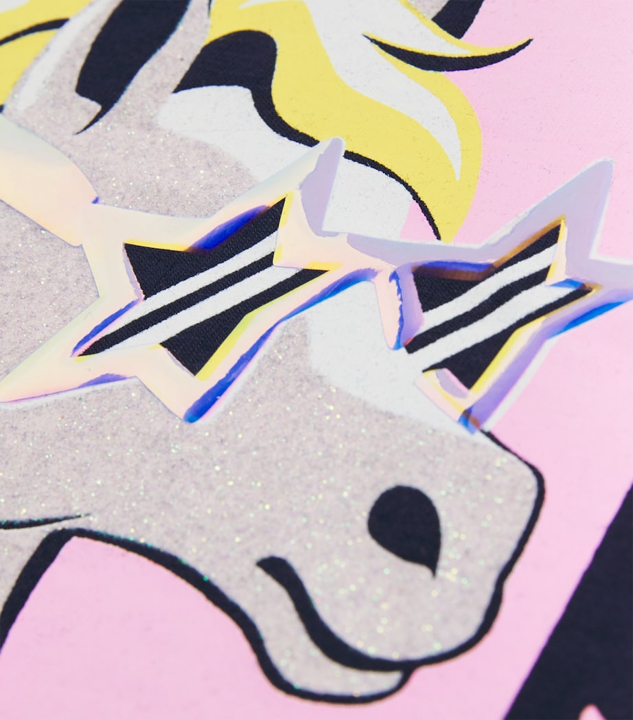 Cotton Horse Print T-Shirt (2-6 Years) NAVY Image 3