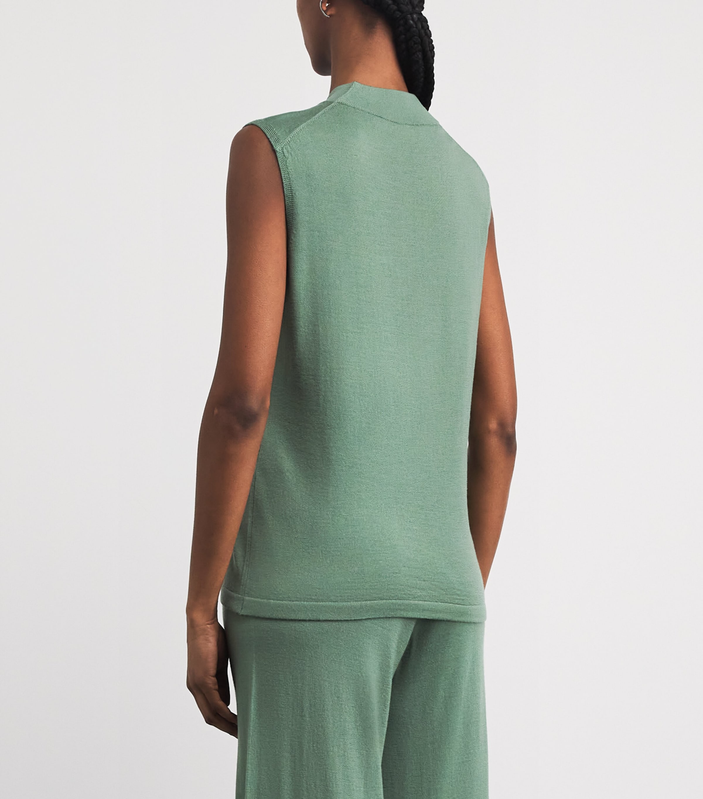 Falke Womens Merino Wool Sleeveless Top Sea Breeze Image 5