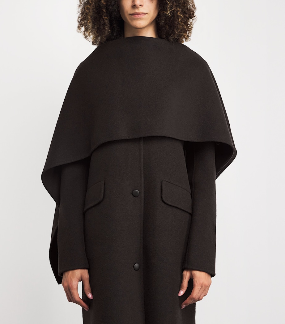 Cashmere-Wool Kipling Coat CHOCOLATE Image 4