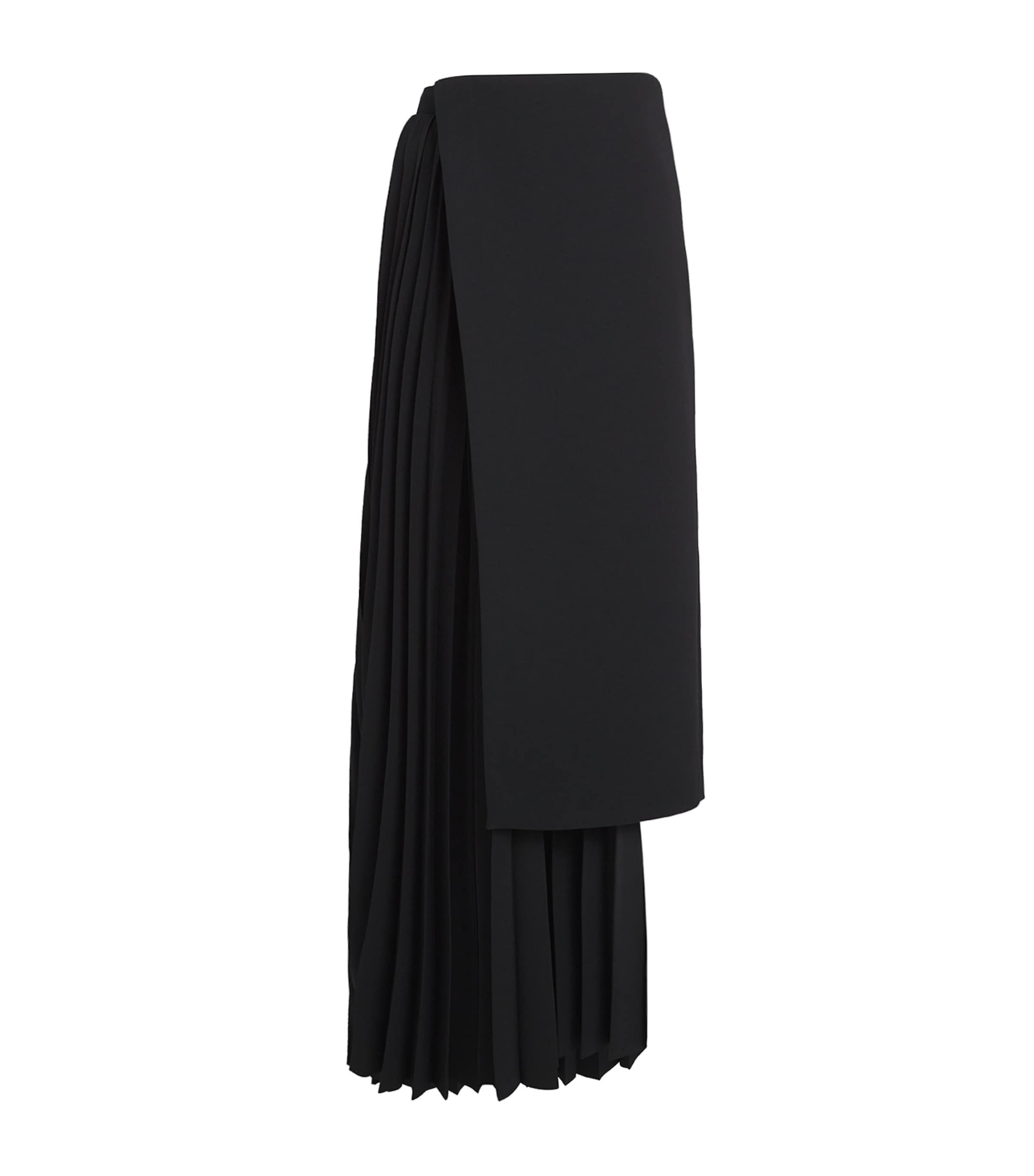 A.W.A.K.E. PLEATED-INSERT MAXI SKIRT