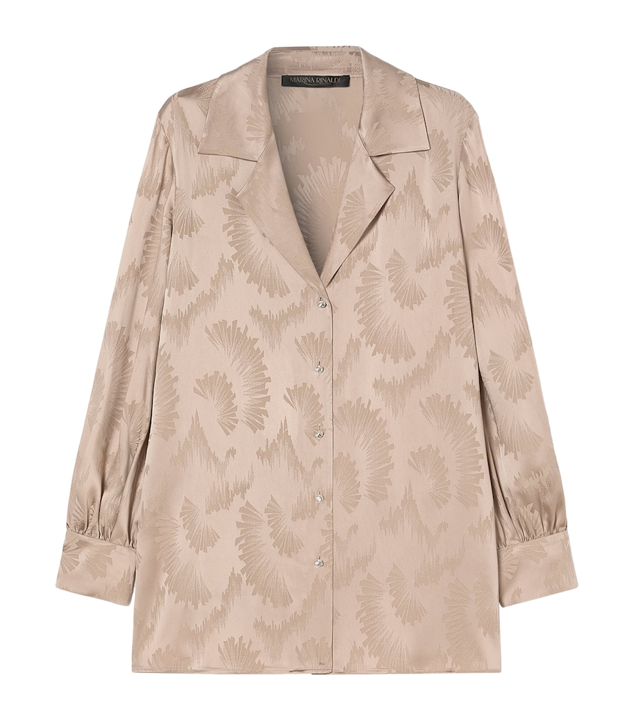 Satin Textured Faraone Shirt BEIGE Image 1