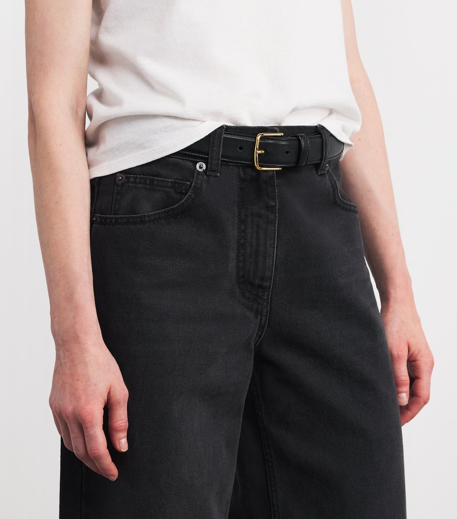 Classic Leather Belt BLACK ANS Image 2