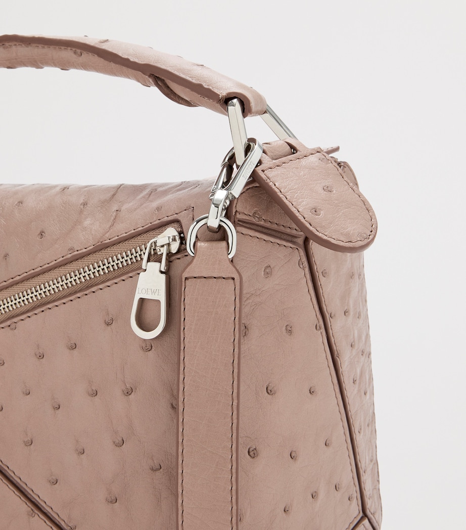 Small Leather Puzzle Top-Handle Bag TAUPE Image 11