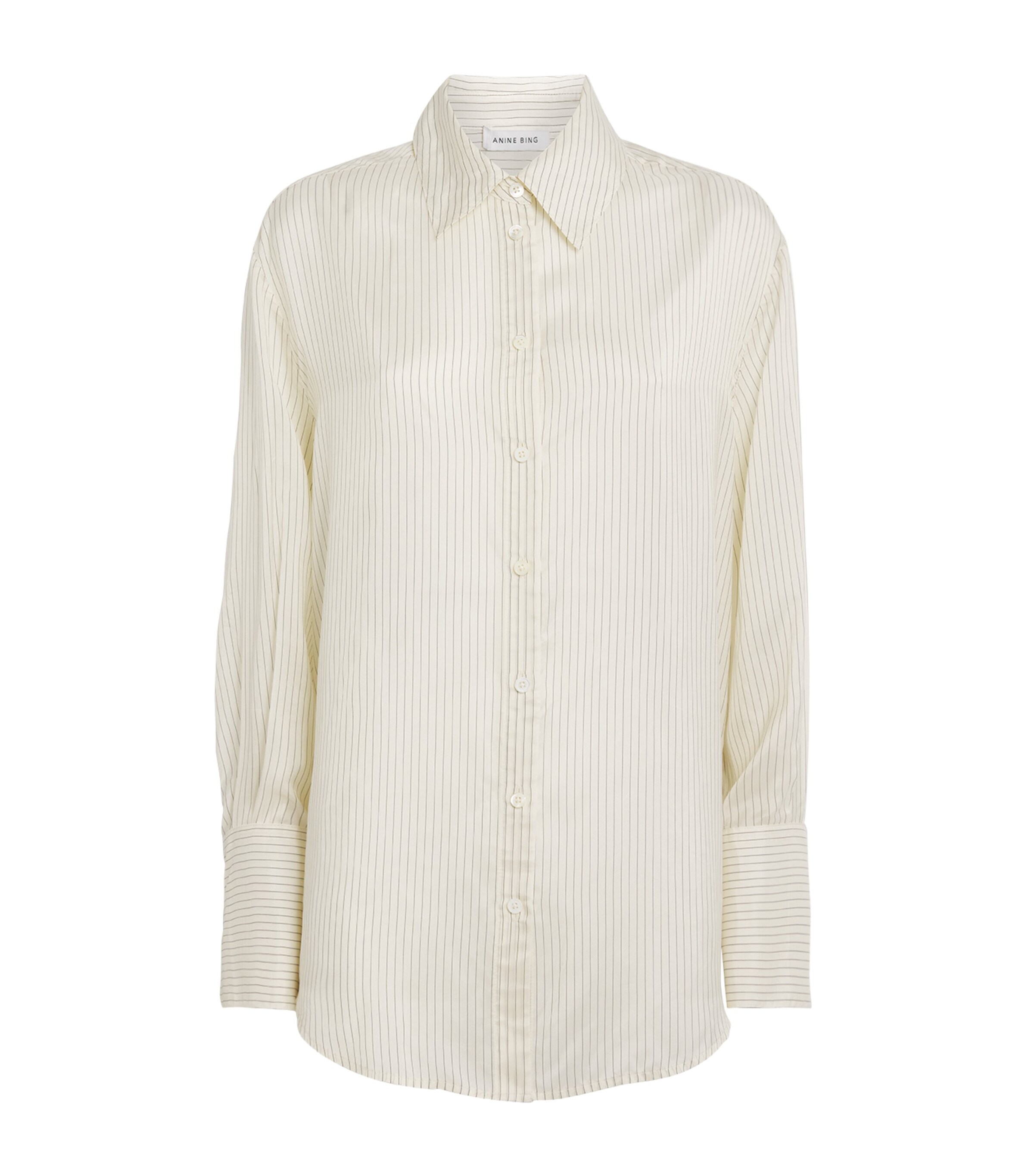 ANINE BING Pinstripe Bridget Shirt | Women Clothing | Tops | Workwear | Designers | ANINE BING