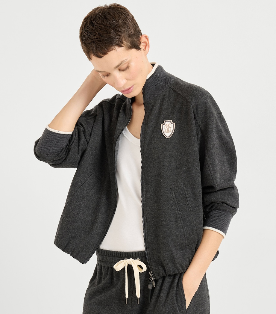 Cashmere-Blend Crest Jacket C001 Image 5