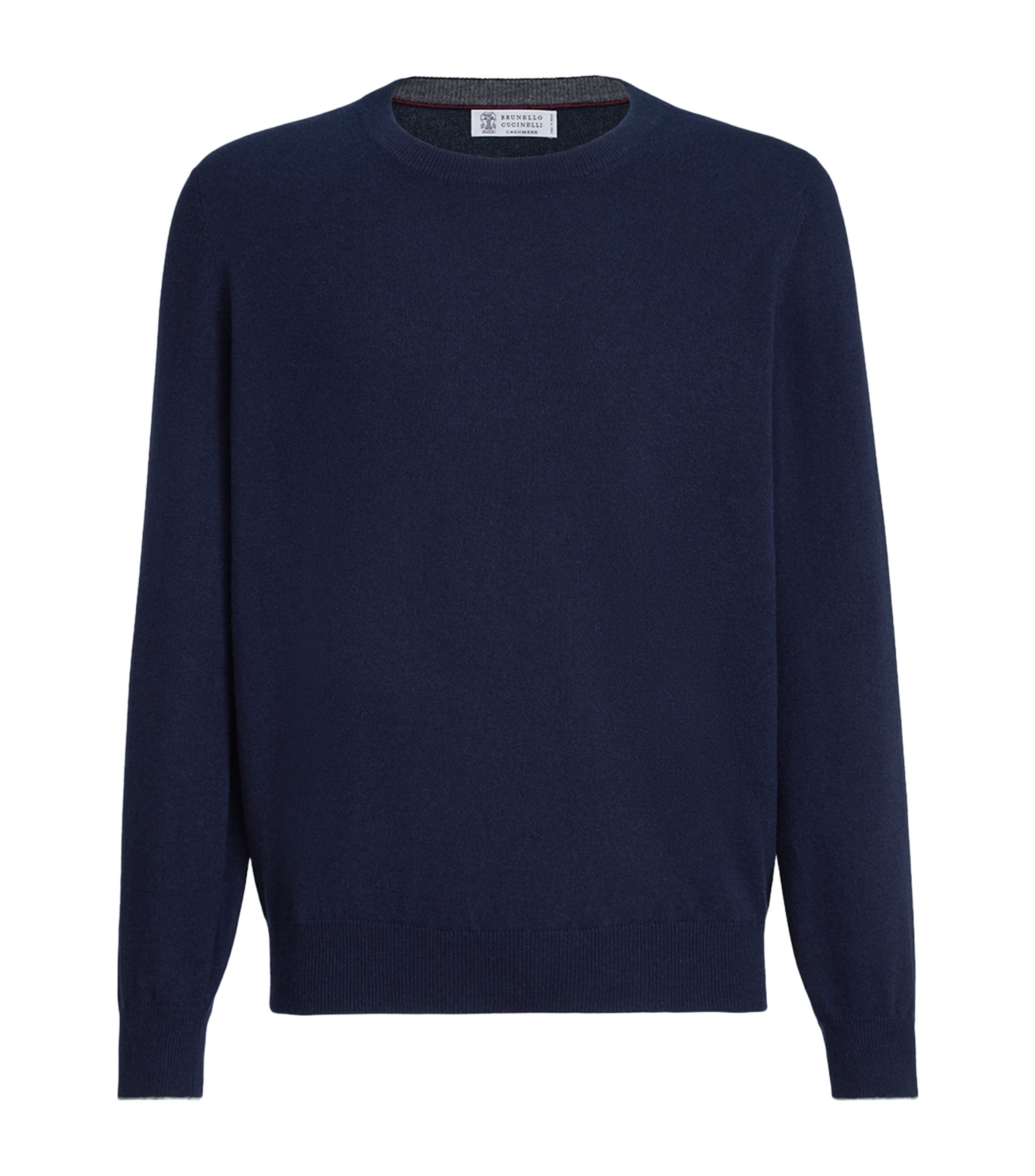 Brunello Cucinelli Mens Cashmere Crew-Neck Sweater Image 1