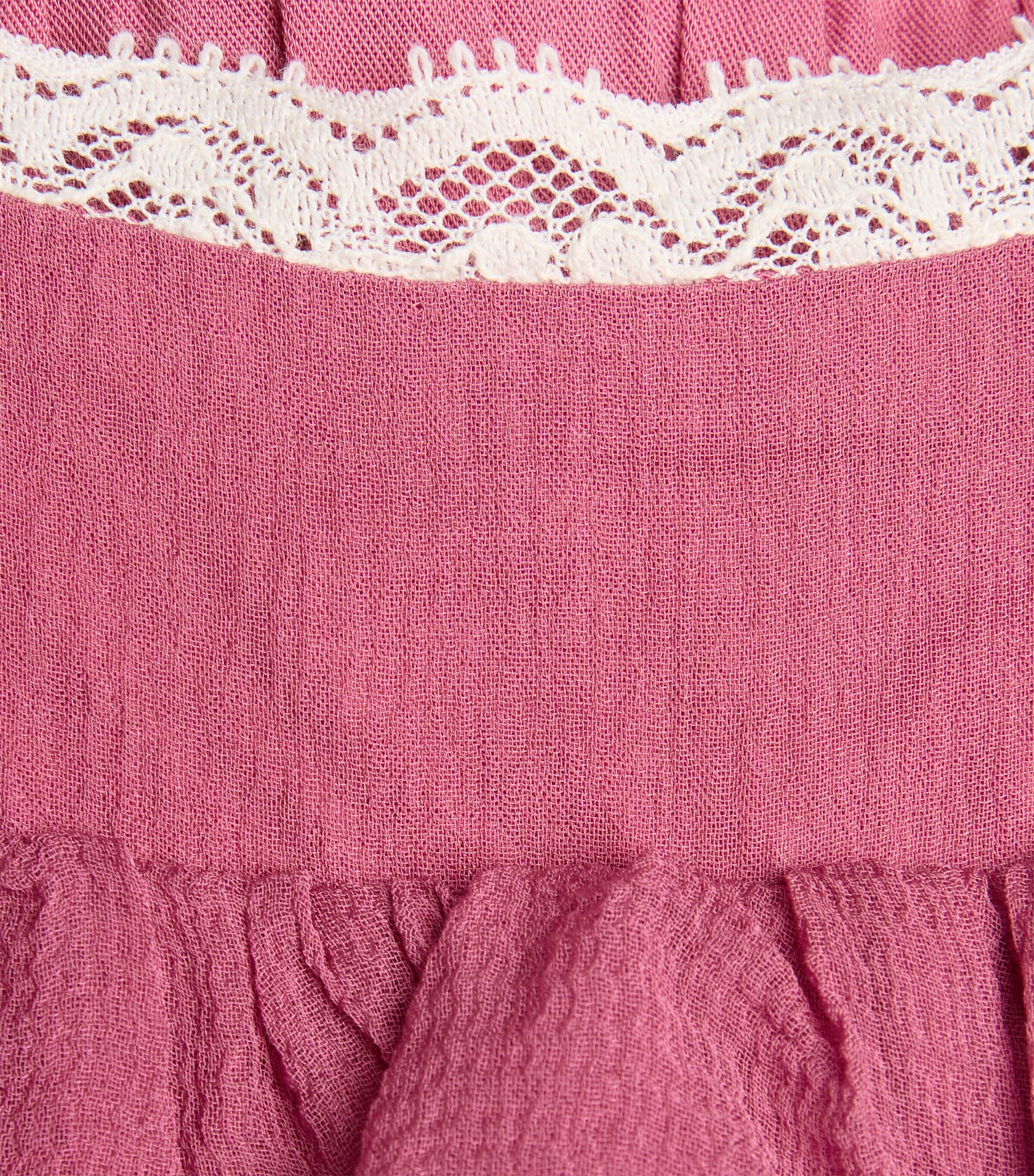 Chloé Kids Silk Lace-Trim Pleated Dress (4-14 Years) Wild Strawberry Image 3