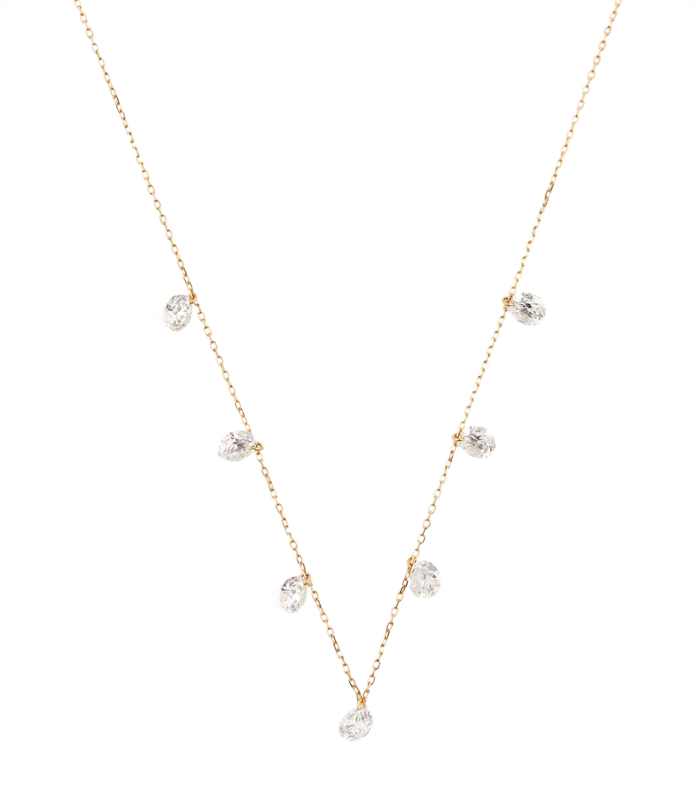 Persée Yellow Gold And Diamond 7-stone Danaé Necklace In Gold