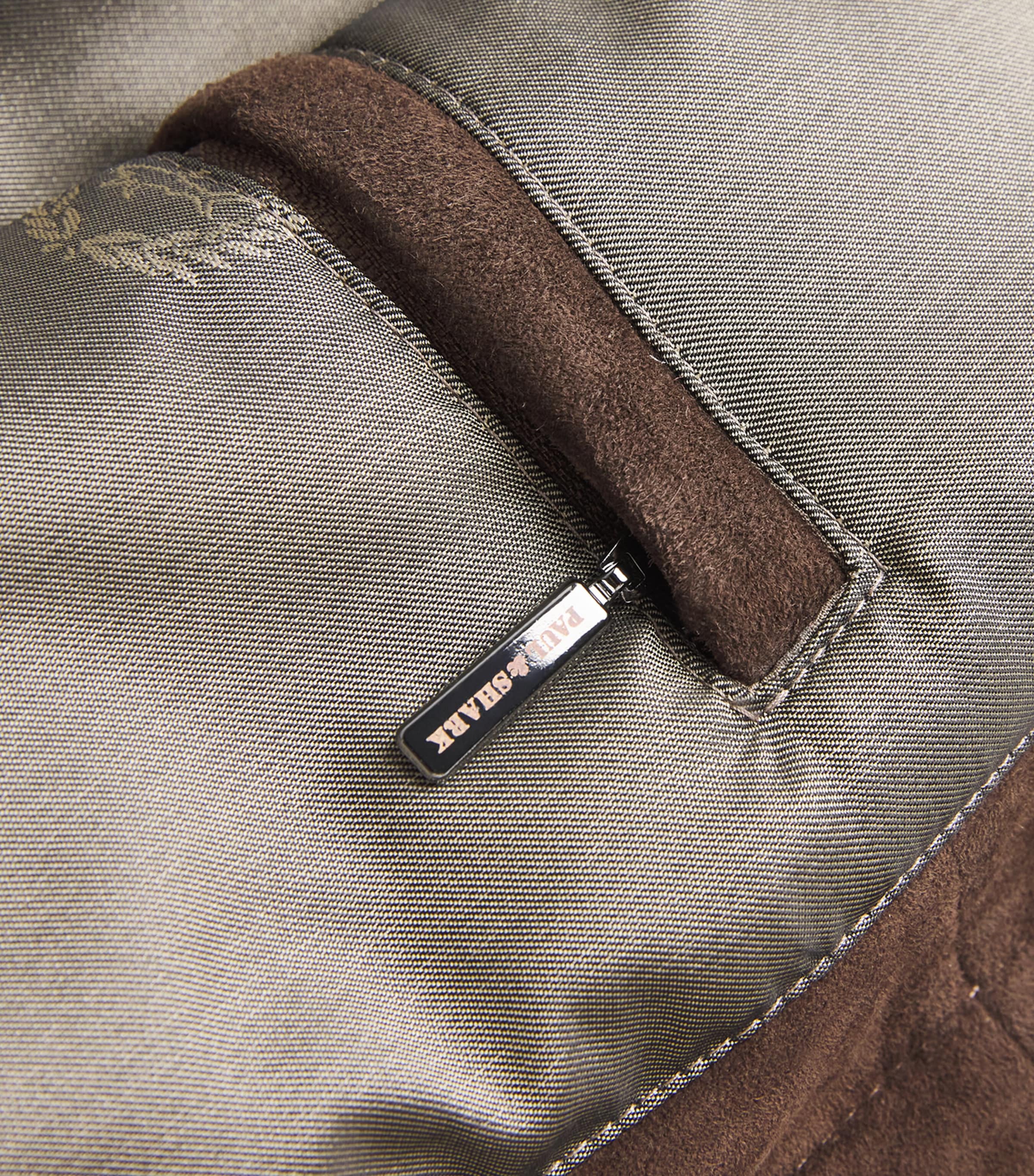 Aqualeather Suede Bomber Jacket 696CHESTNUT BROWN Image 5