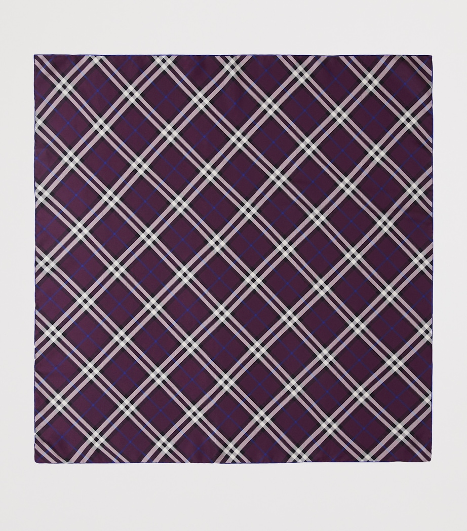 Silk Check Scarf PANSY Image 3