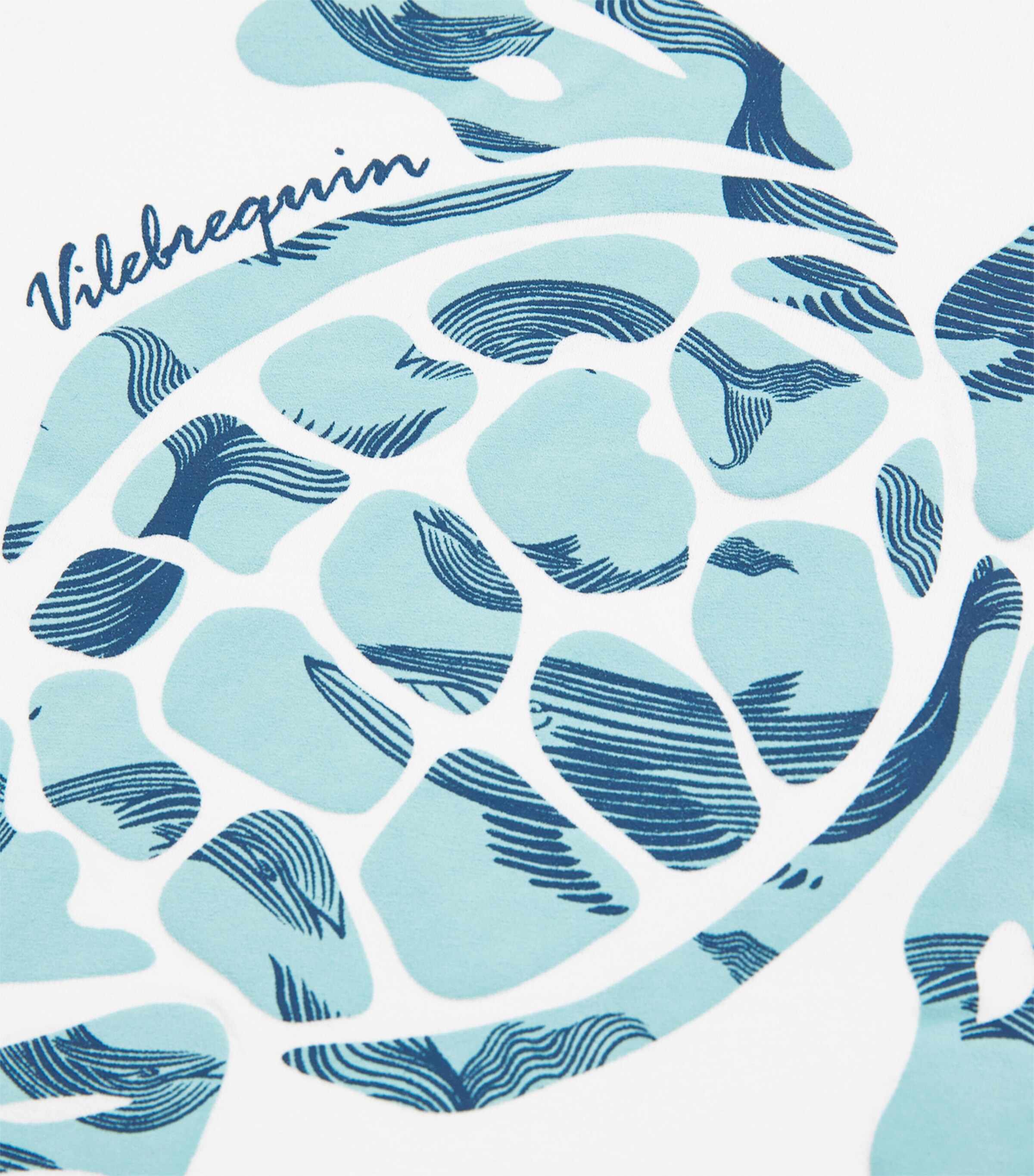 Cotton Oversized Turtle Logo T-Shirt (2-14 Years) 10BLANC Image 3