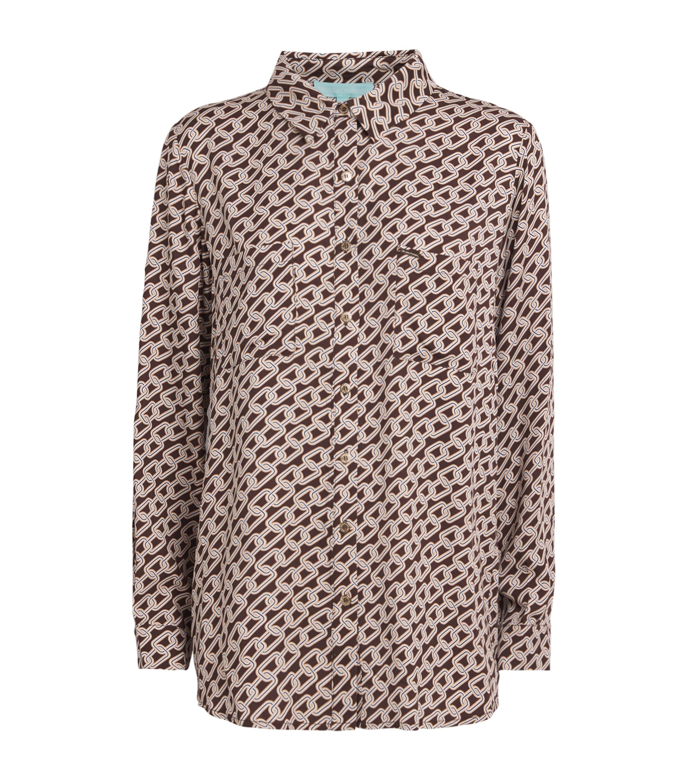 Melissa Odabash Womens Chain Print Millie Shirt Image 1