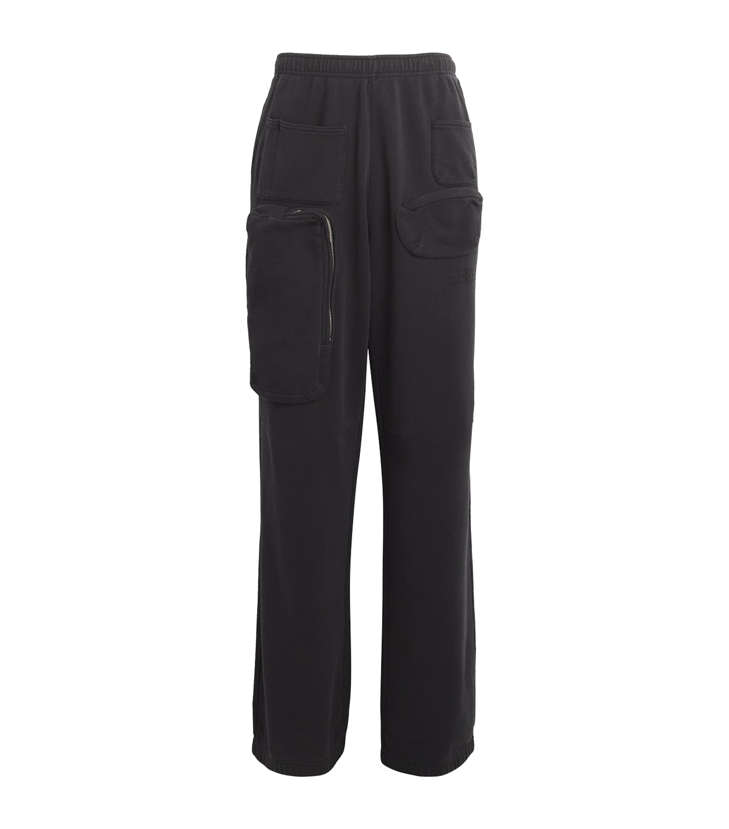 Mm6 Maison Margiela Multi-pocket Oversized Sweatpants In Black