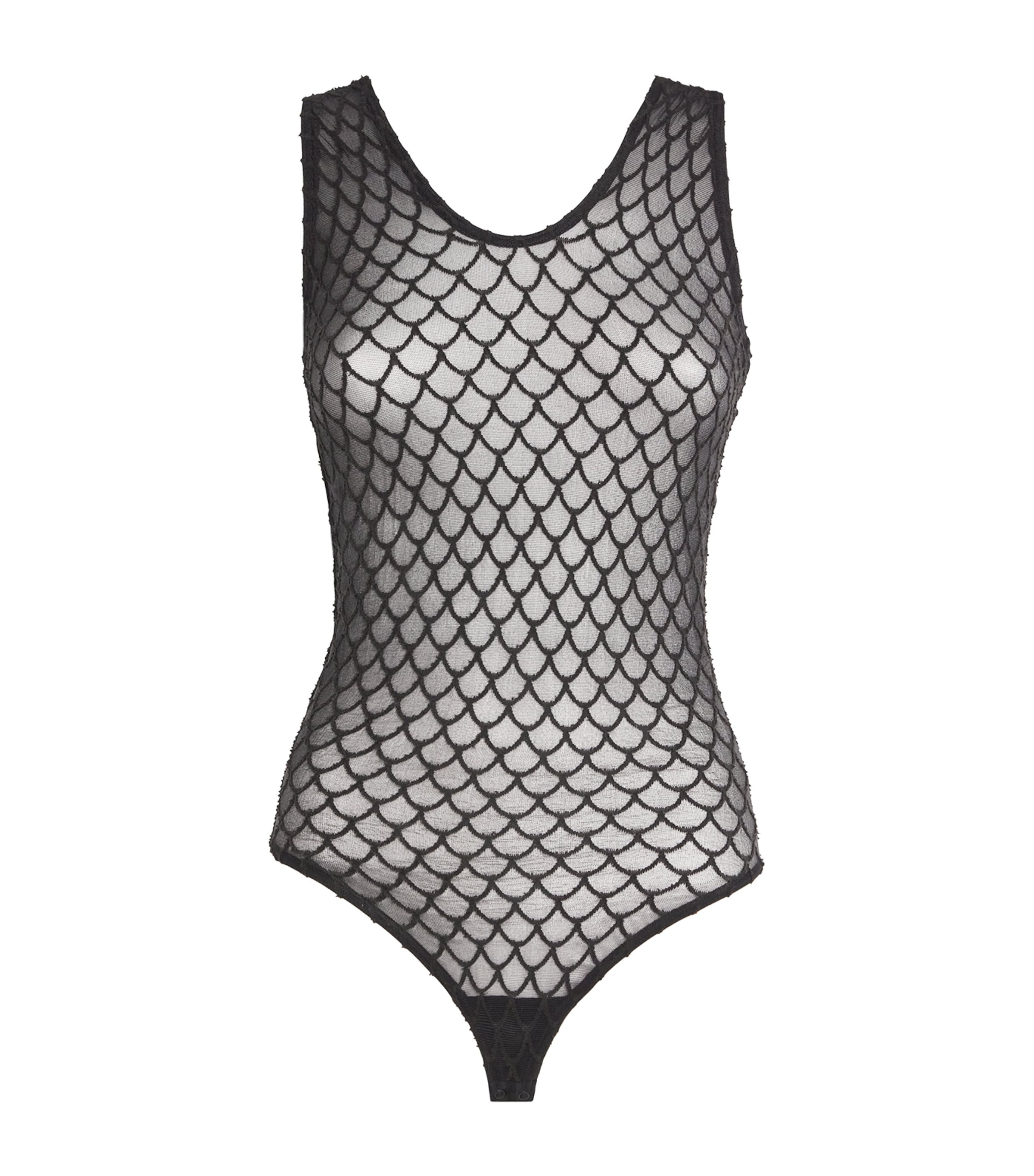 Velvet Net Illusion Bodysuit 9180 BLACK/BLAC Image 1