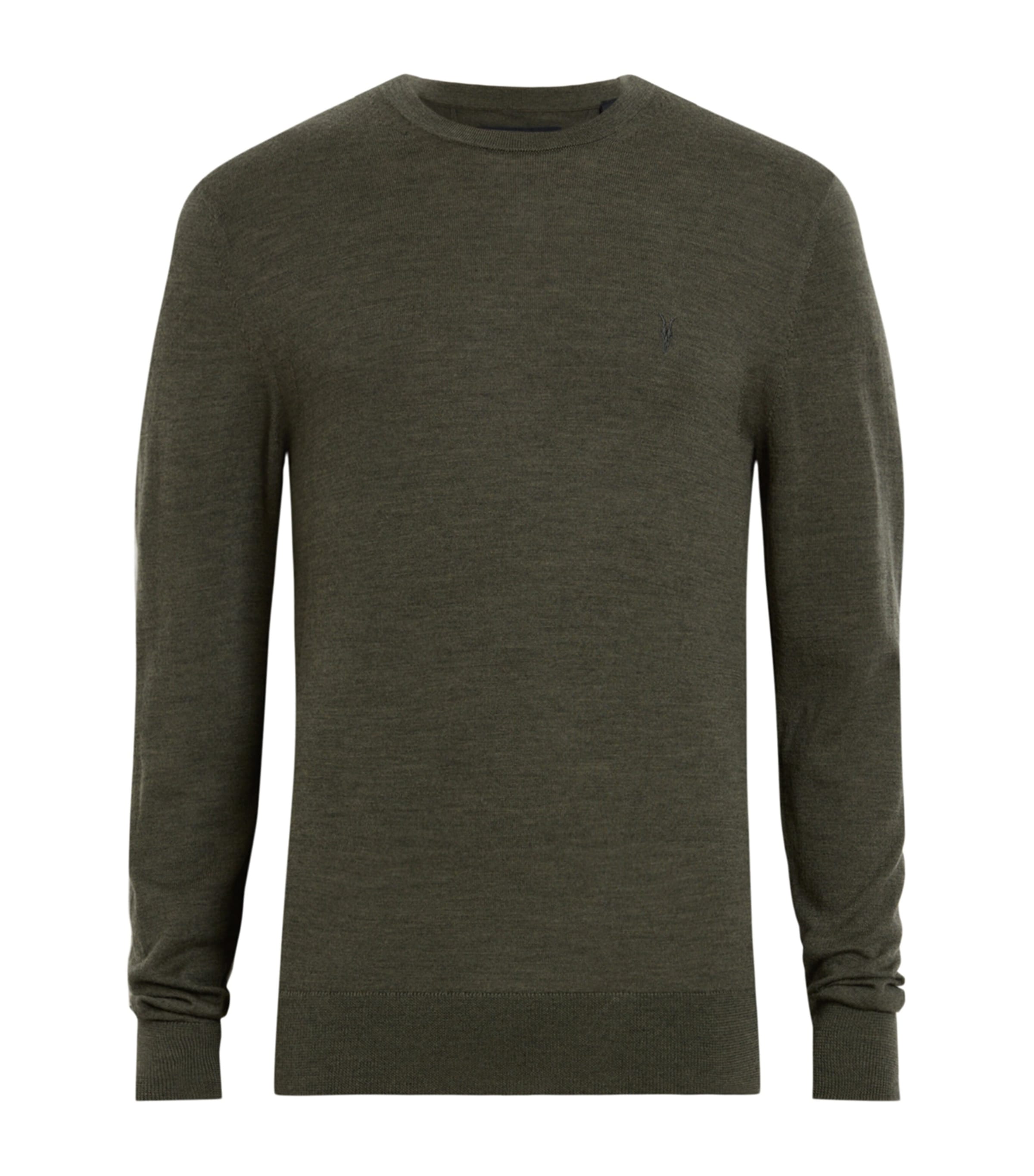 Allsaints Merino Wool Mode Sweater In Green