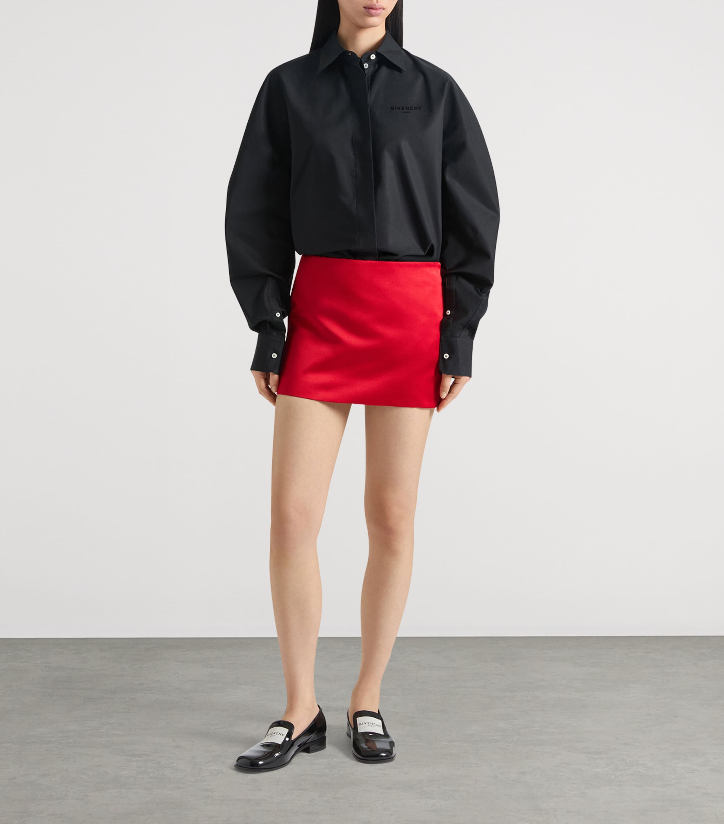 Givenchy Cotton Turned Up-Sleeve Cocoon Shirt | Women Clothing | Tops | Workwear | Designers | Givenchy Givenchy Cotton Turned Up-Sleeve Cocoon Shirt | Women Clothing | Tops | Workwear | Designers | Givenchy
