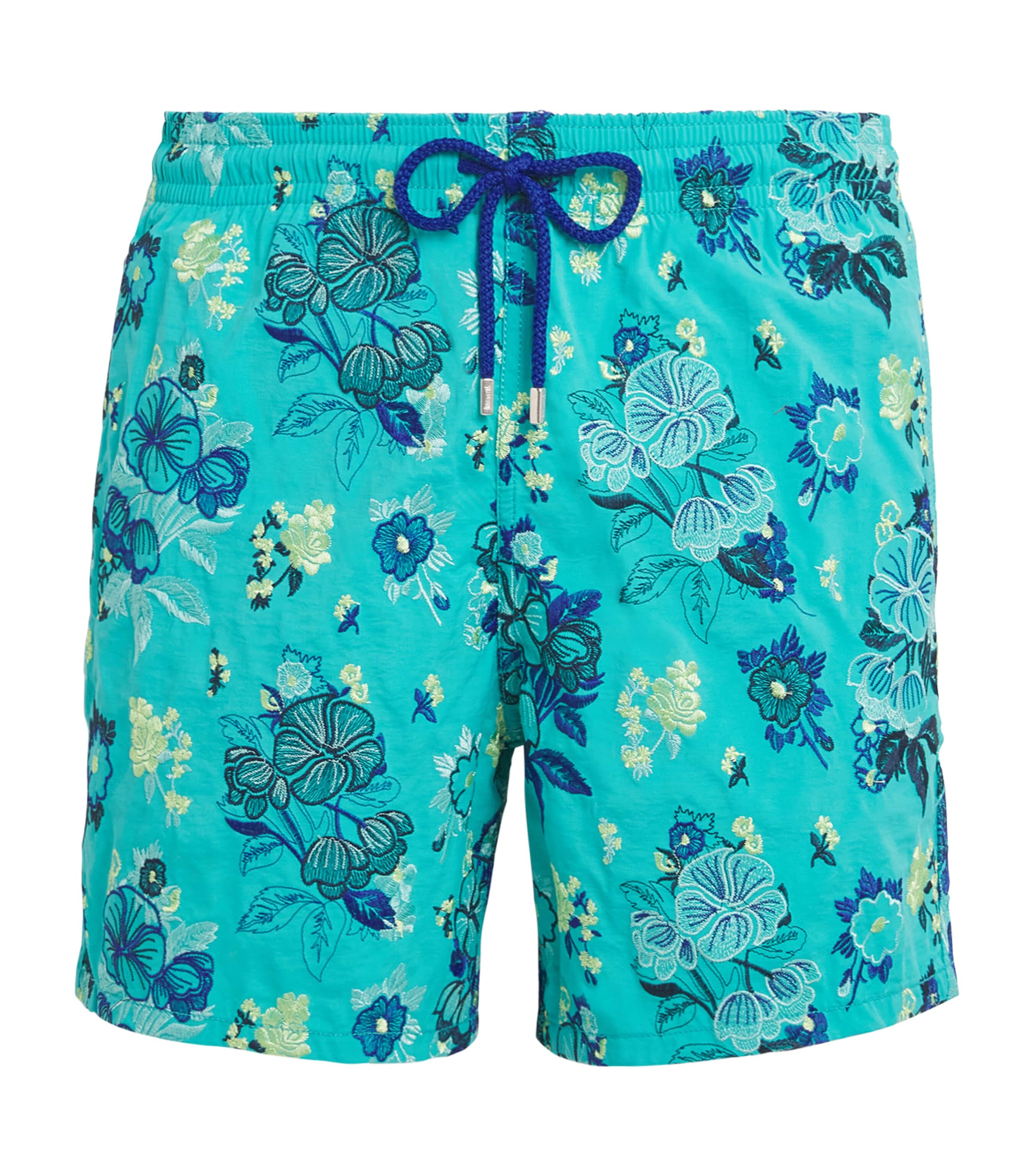 Vilebrequin Mens Embroidered Mistral Swim Shorts Vert Disco Image 1