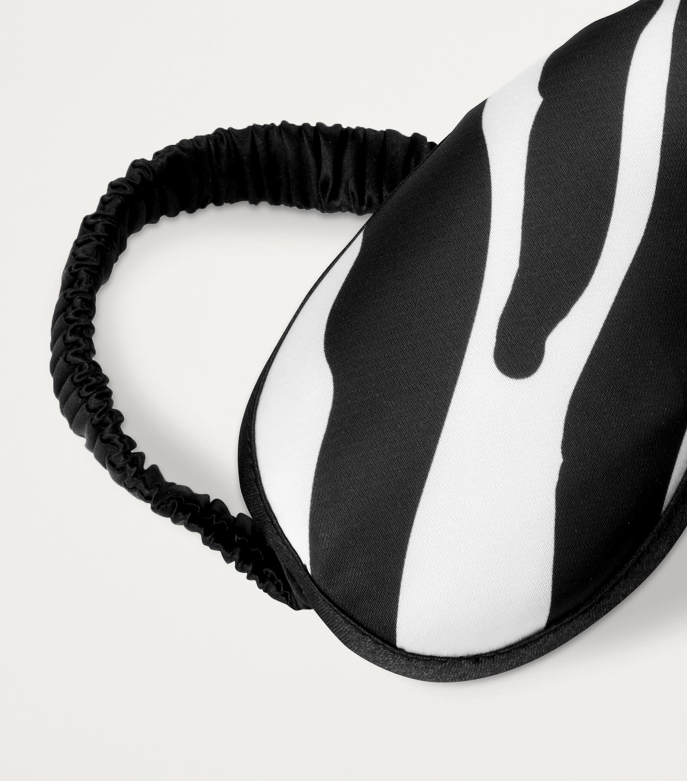 Zebra Slippers and Sleep Mask Travel Set UZ014-ZEBRA BCO/NERO Image 3