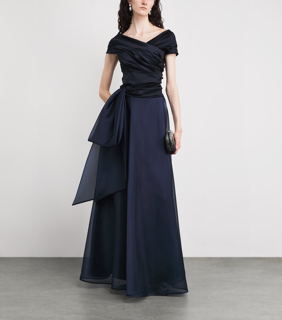 Satin Duchesse Off-The-Shoulder Bow Gown 432 ARMADA Image 2