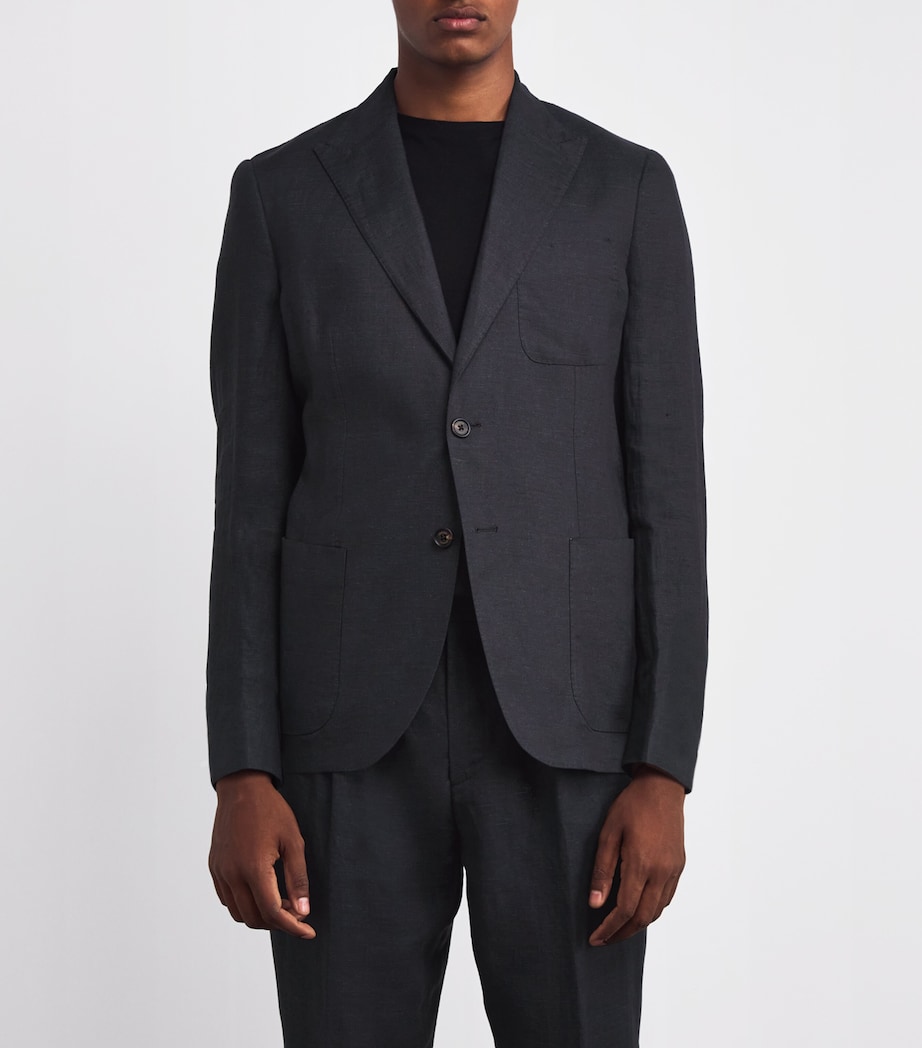 x Harrods Linen Blazer NERO Image 3