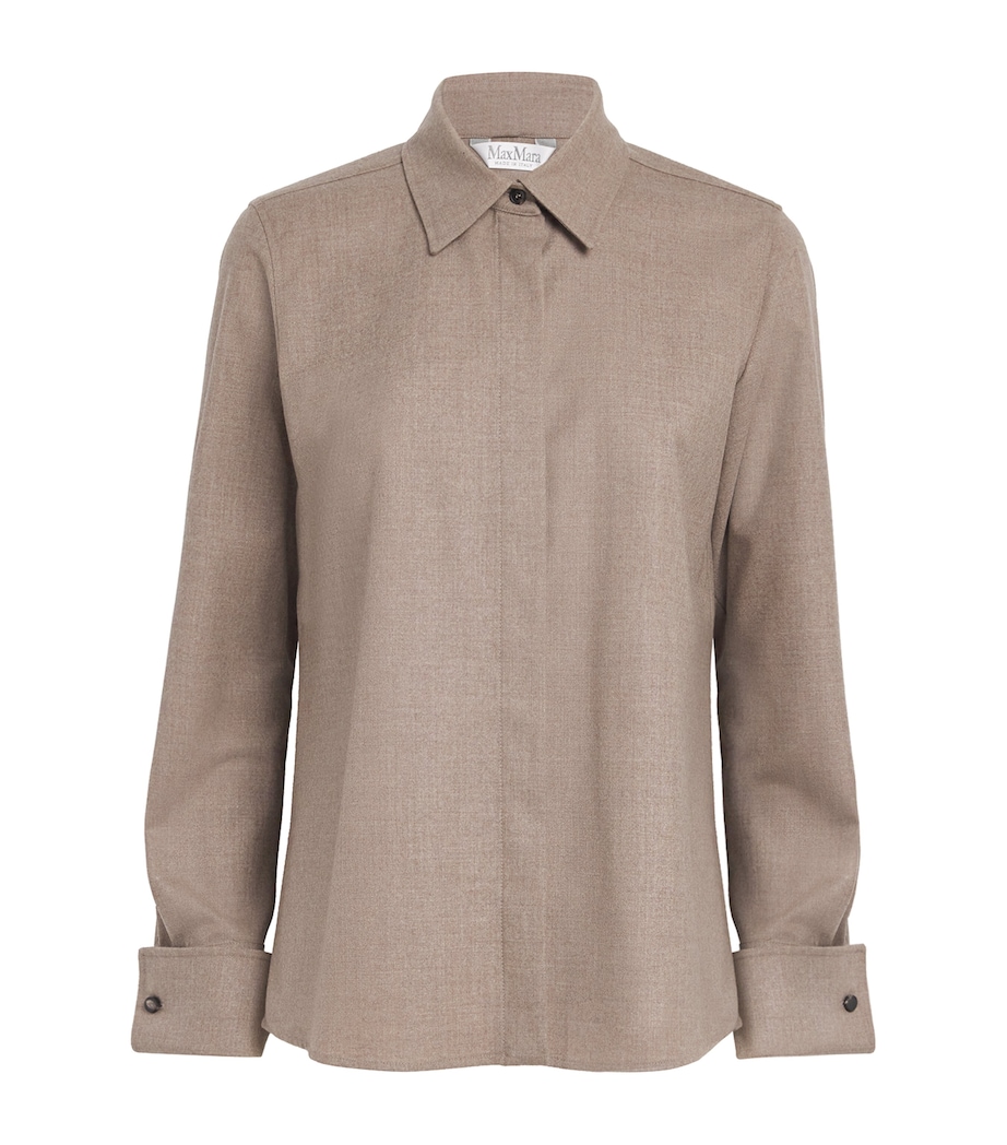 Stretch-Cashmere Foulé Shirt TURTLEDOVE Image 1